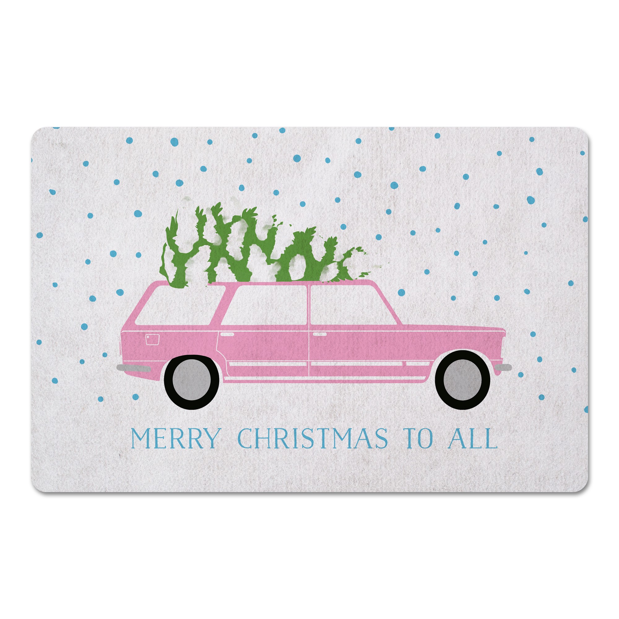 Pink Station Wagon 27x18 Floor Mat