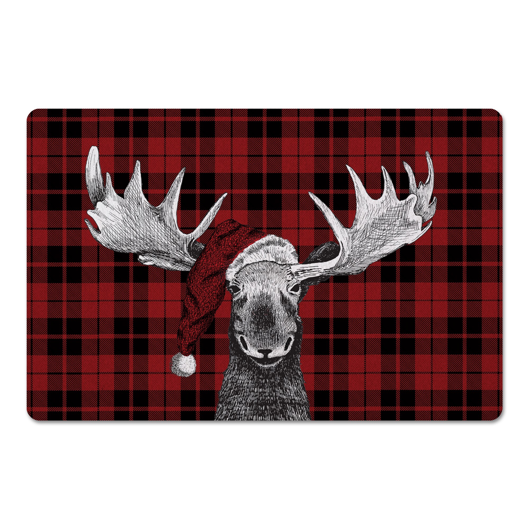 Plaid Moose 27x18 Floor Mat