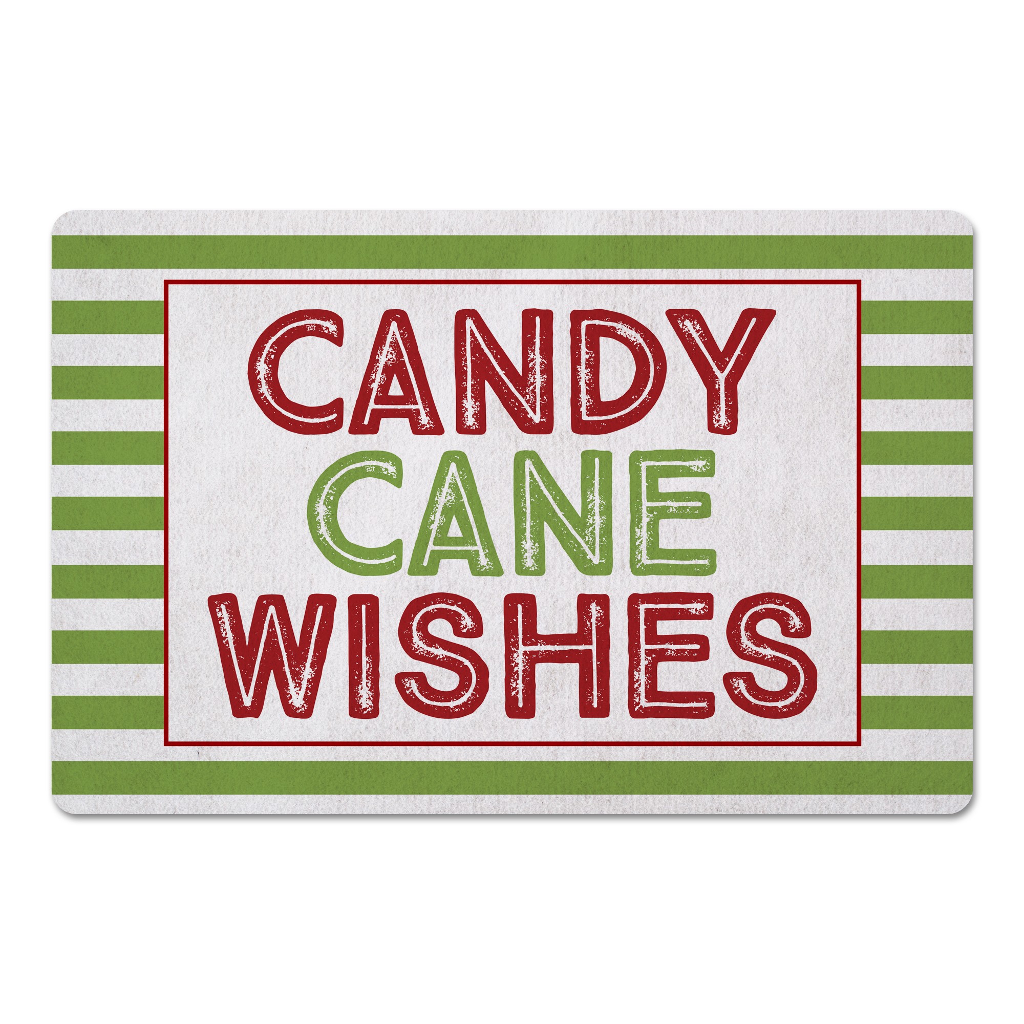 Candy Cane Wishes 27x18 Floor Mat