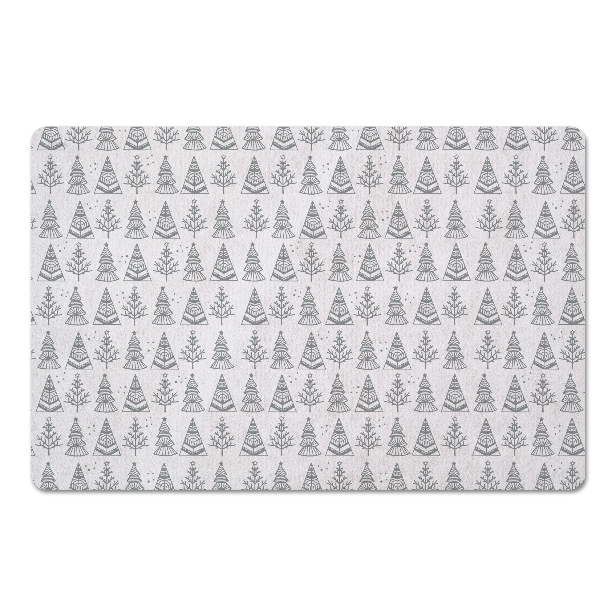 Christmas Tree Sketch - White 27x18 Floor Mat