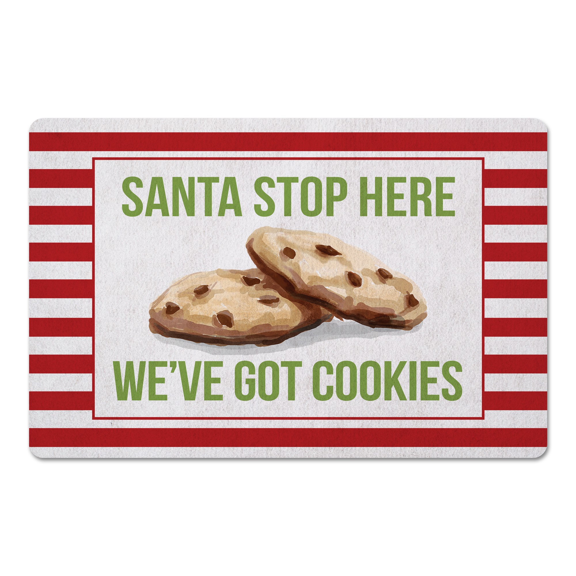 Santa, We've Got Cookies 27x18 Floor Mat