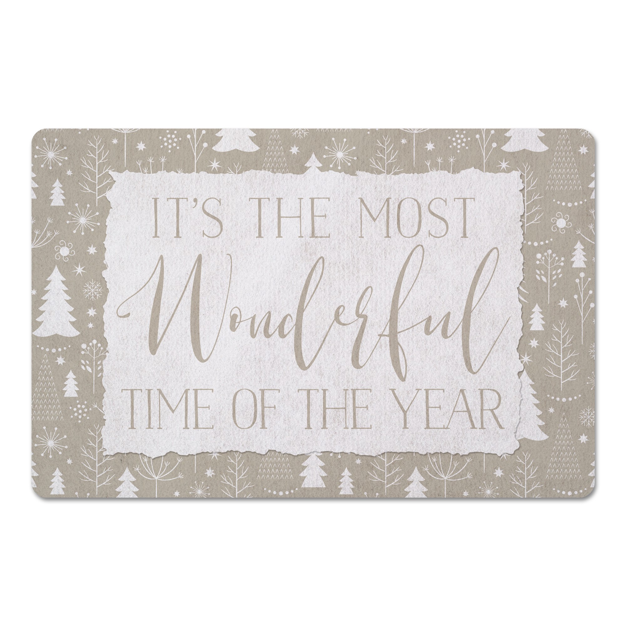 Most Wonderful Time - Tan 27x18 Floor Mat