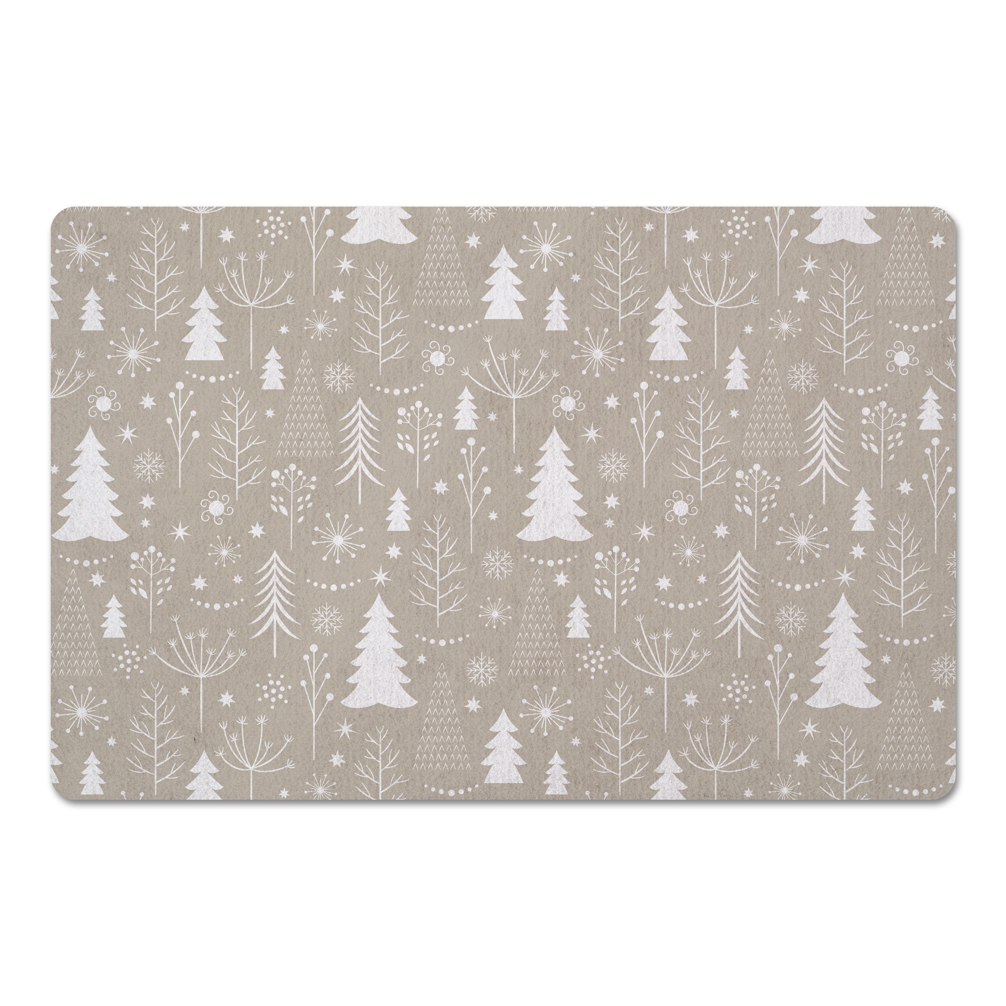 Winter Pattern - Tan 27x18 Floor Mat