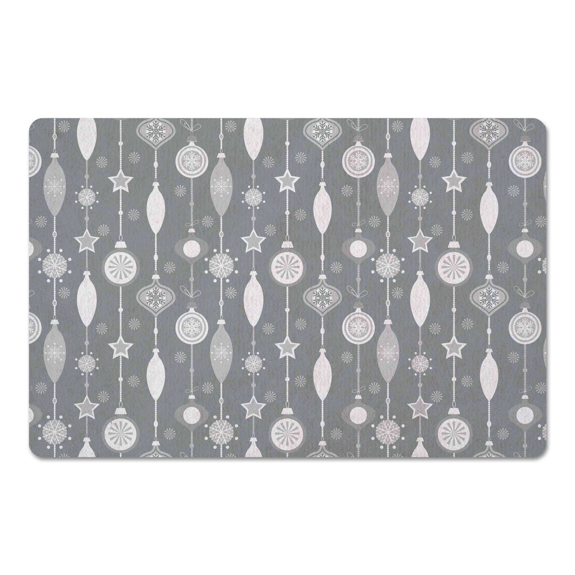 Ornament Pattern - Gray 27x18 Floor Mat