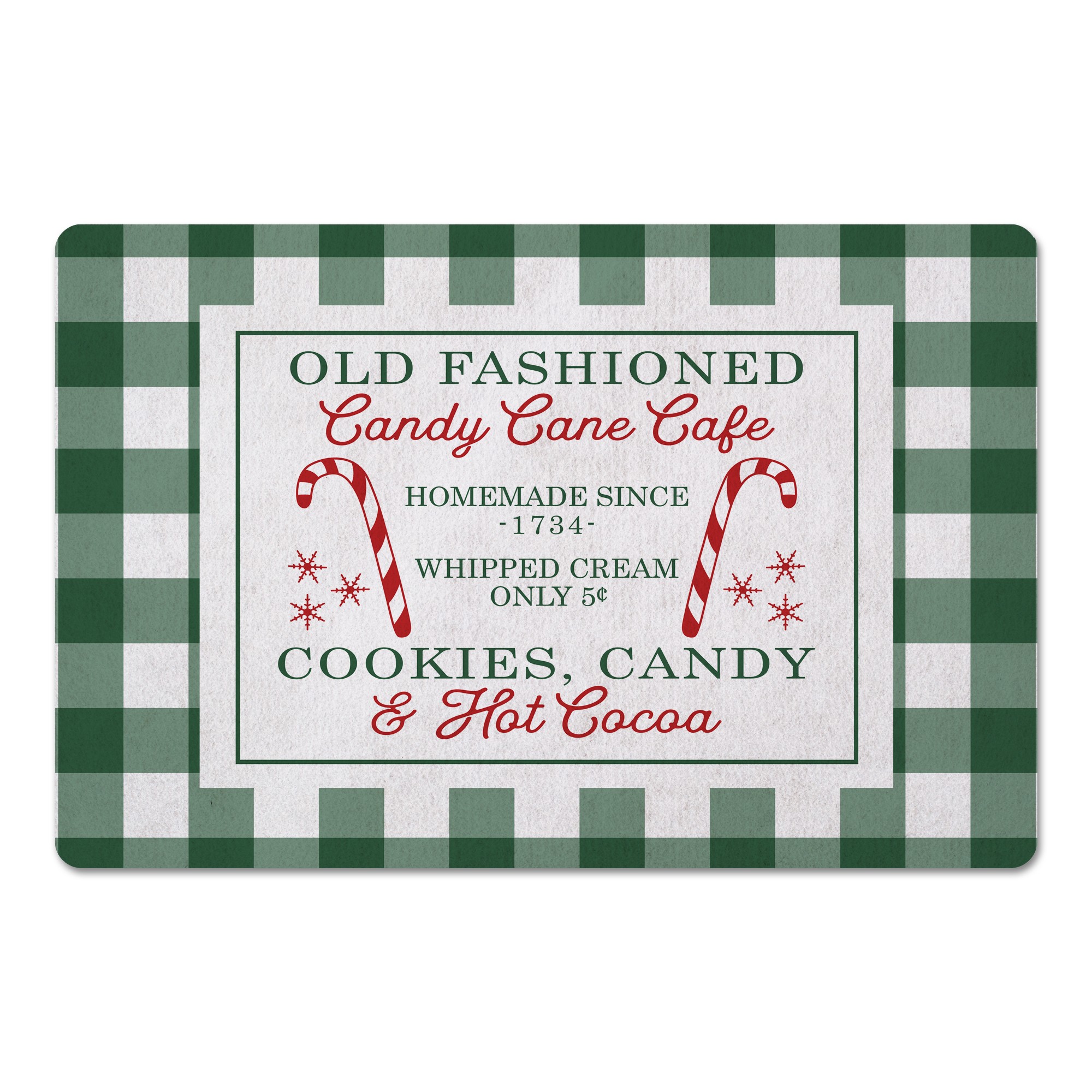 Candy Cane Café 27x18 Floor Mat
