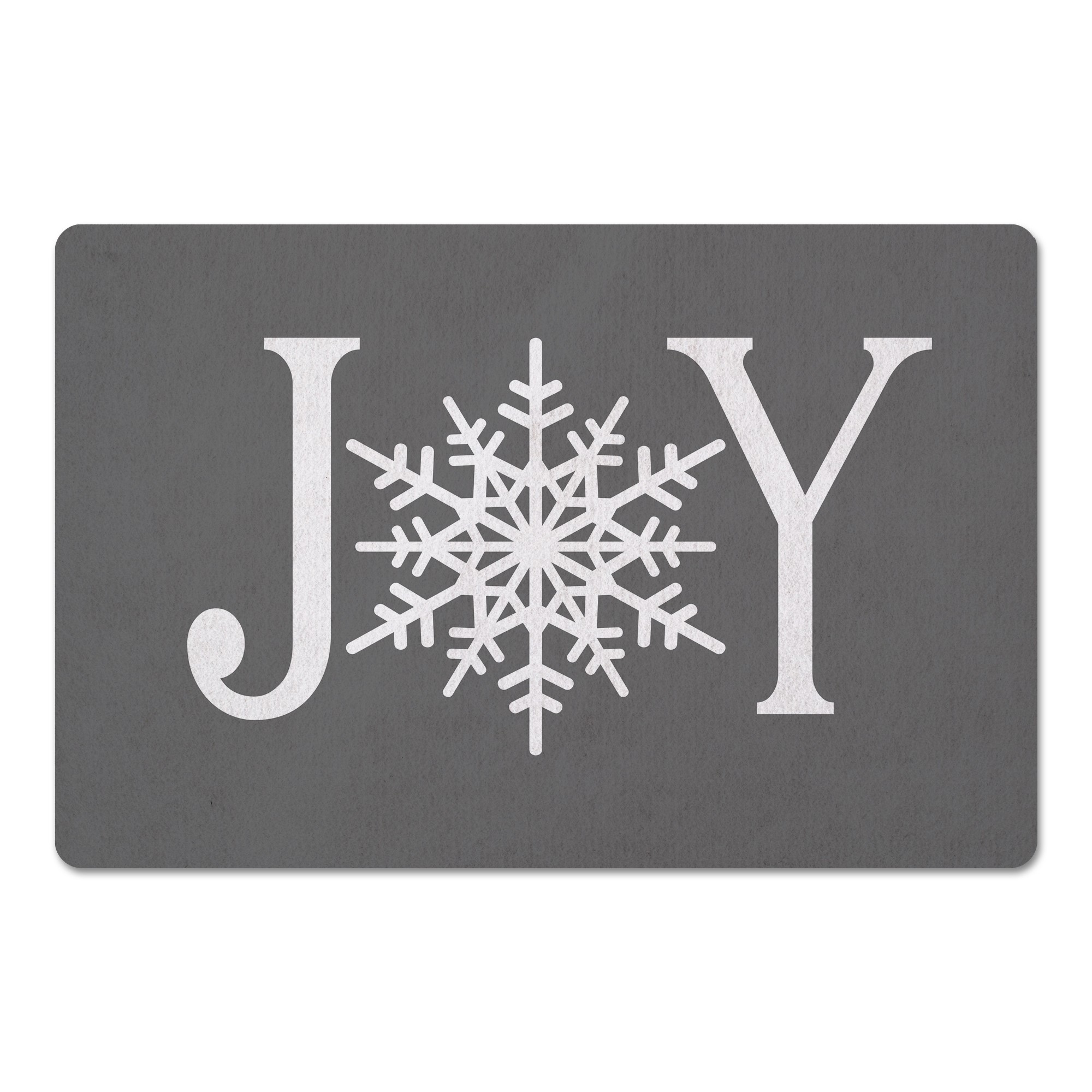 Joy Snowflake 27x18 Floor Mat
