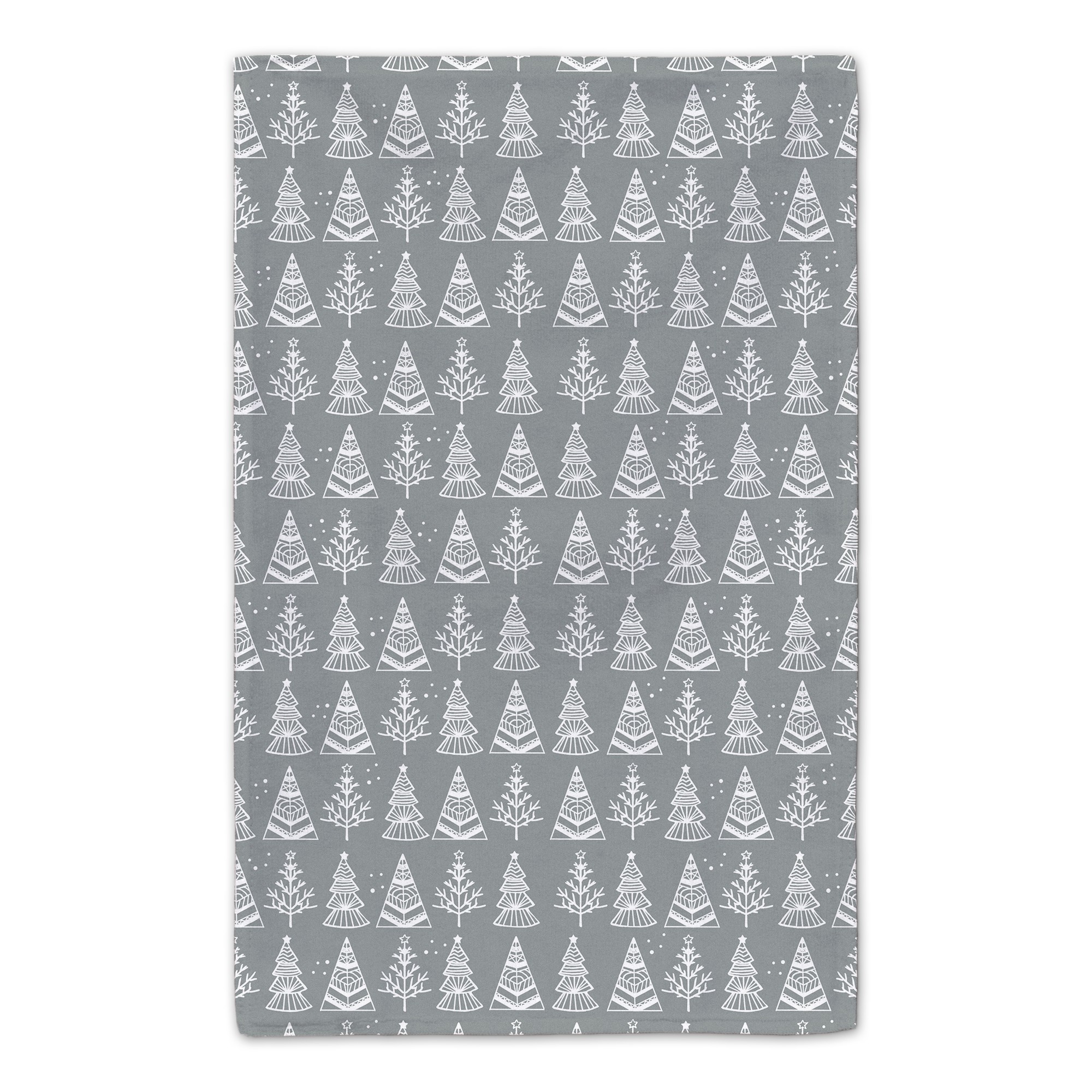 Christmas Tree Sketch - Gray 16x25 Towel