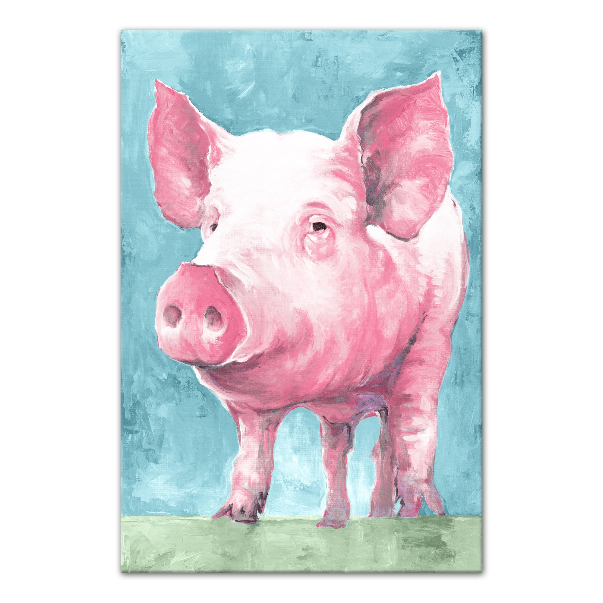 Sassy Little Pig  16x24 Canvas Wall Art