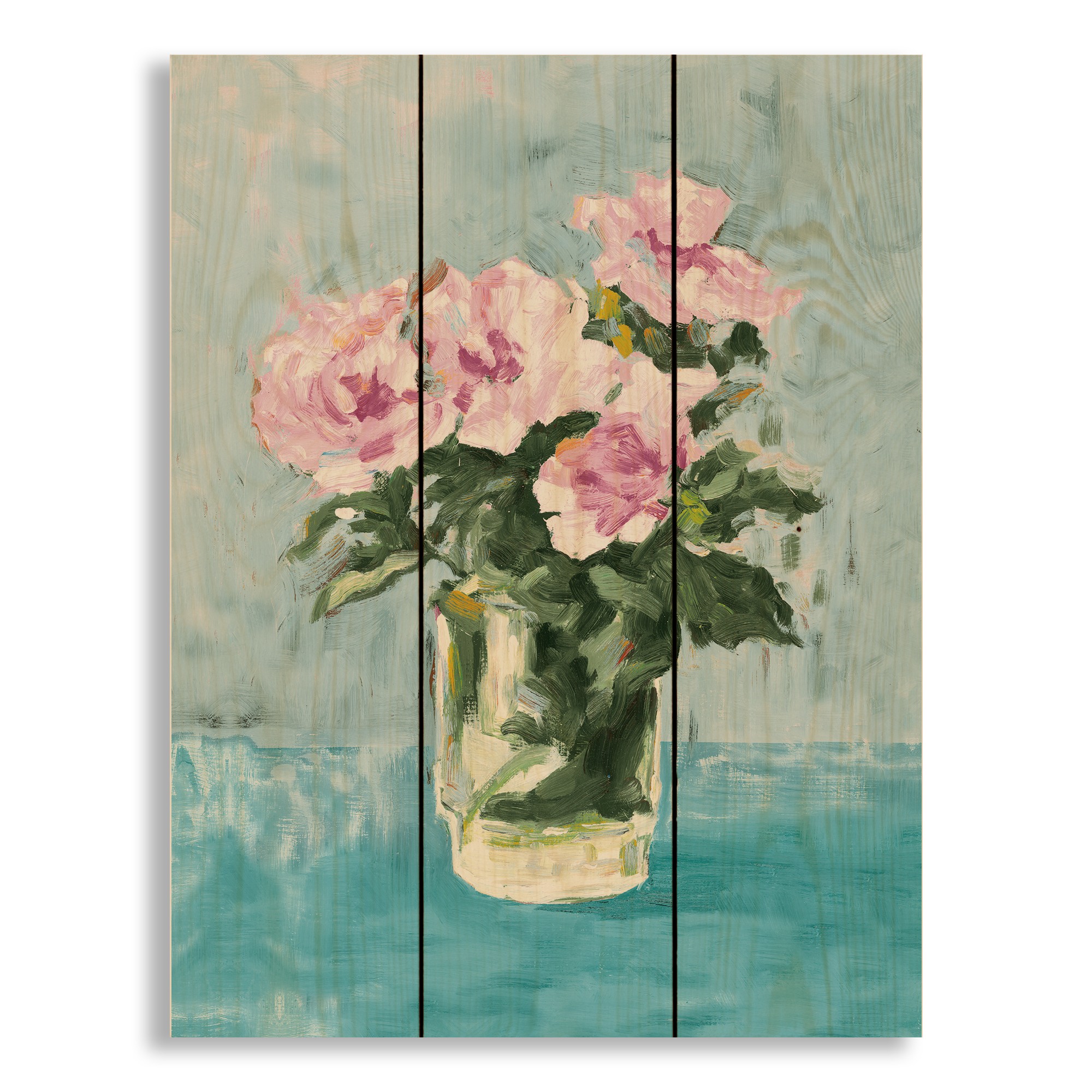 Pallet Wood Abstract Flowers 10.5x14 Pallet Wood Art