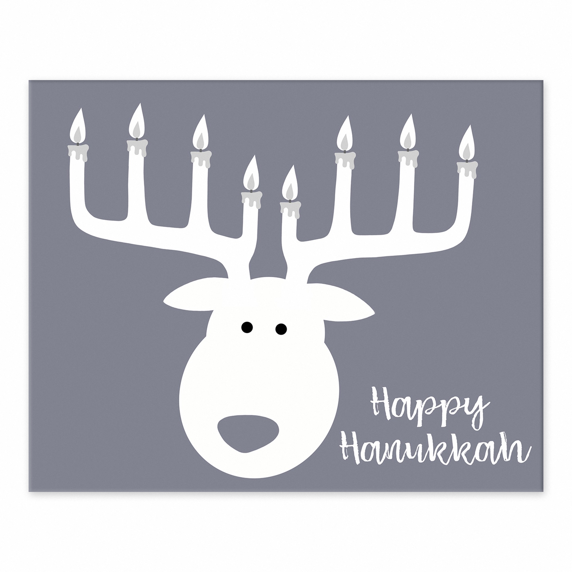 Deer Menorah 8x10 Tabletop Canvas