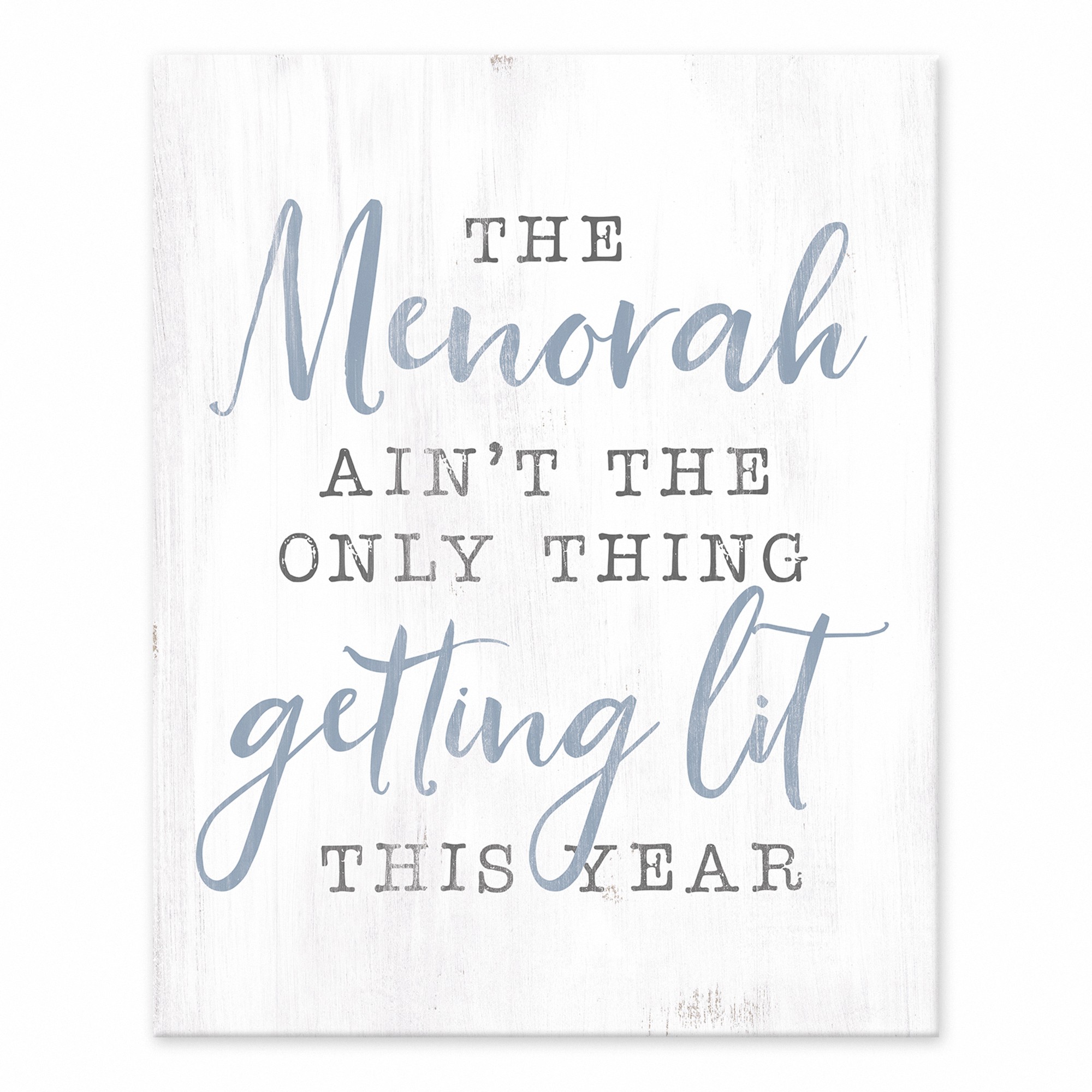 Menorah Getting Lit 8x10 Tabletop Canvas