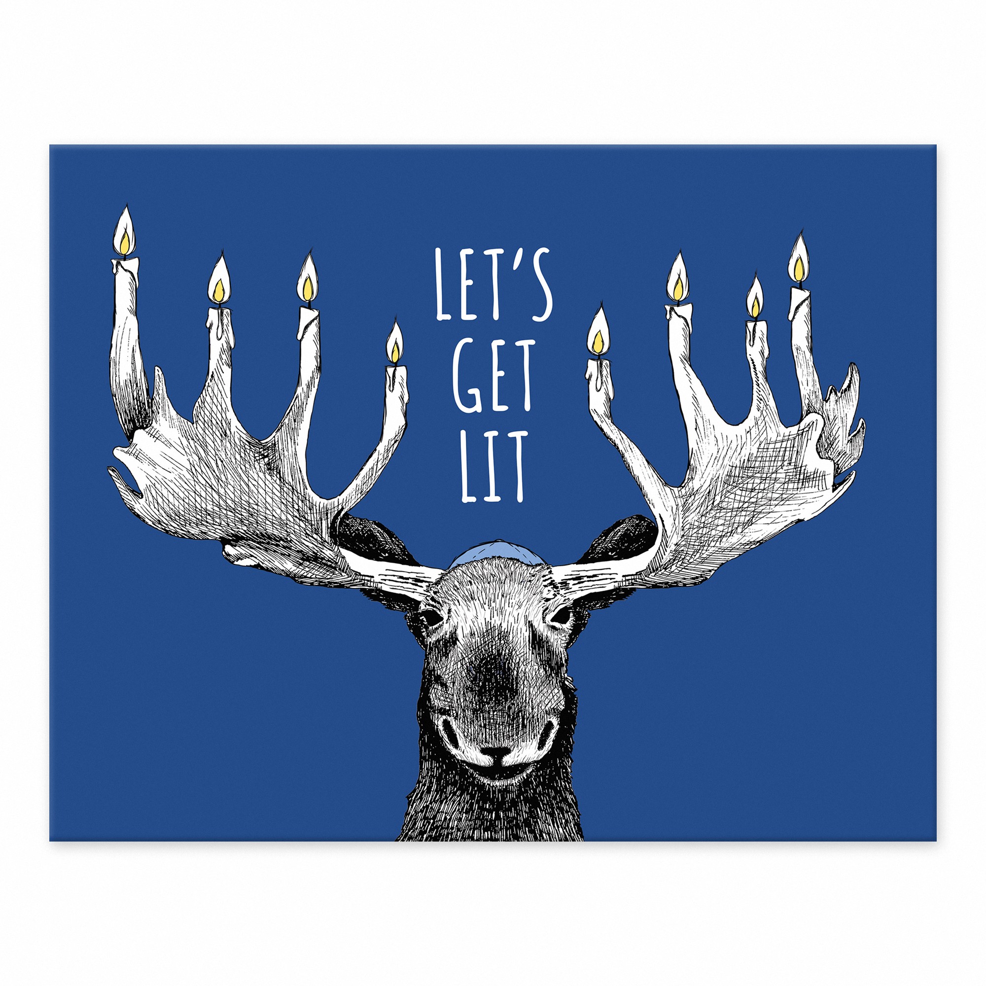 Let's Get Lit Moose 11x14 Tabletop Canvas
