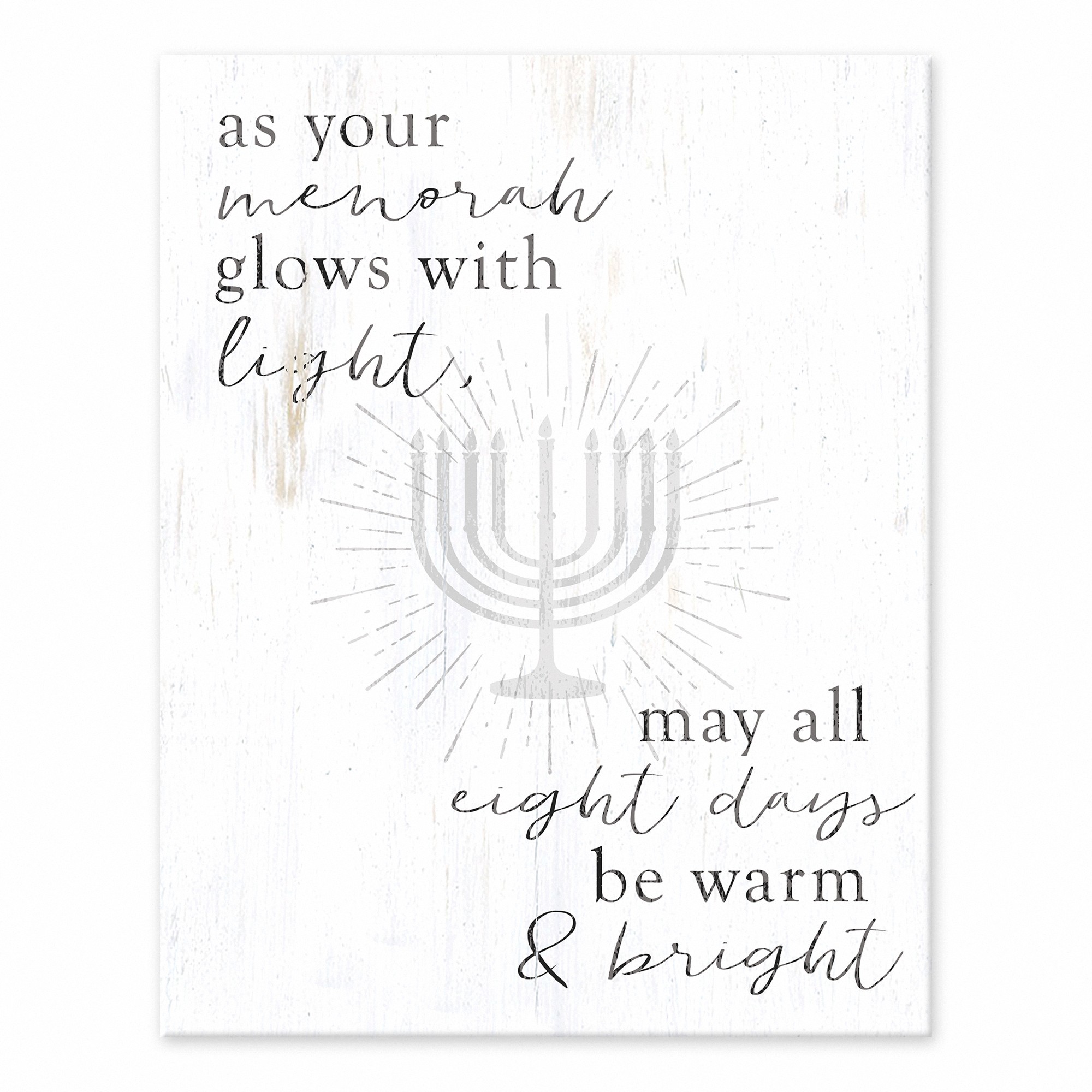 As Your Menorah Glows 11x14 Tabletop Canvas
