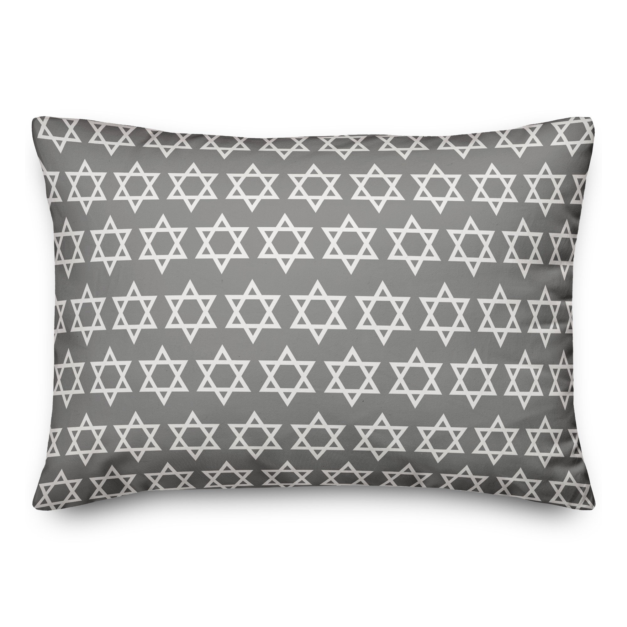 Gray Star of David Pattern Pillow