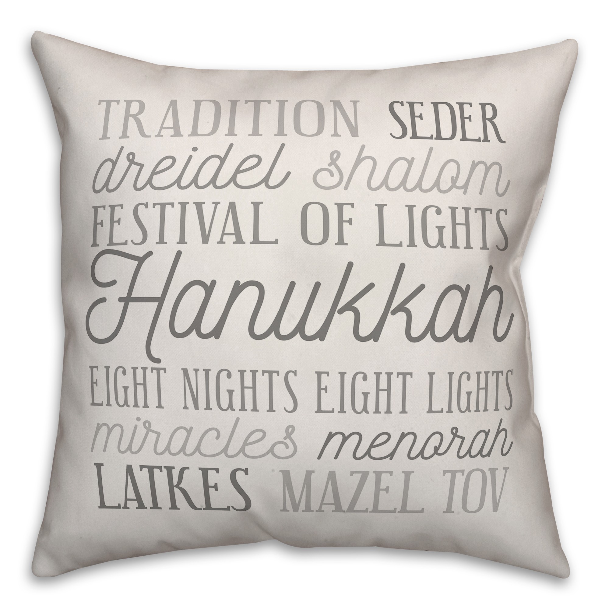 Hanukkah Words Pillow