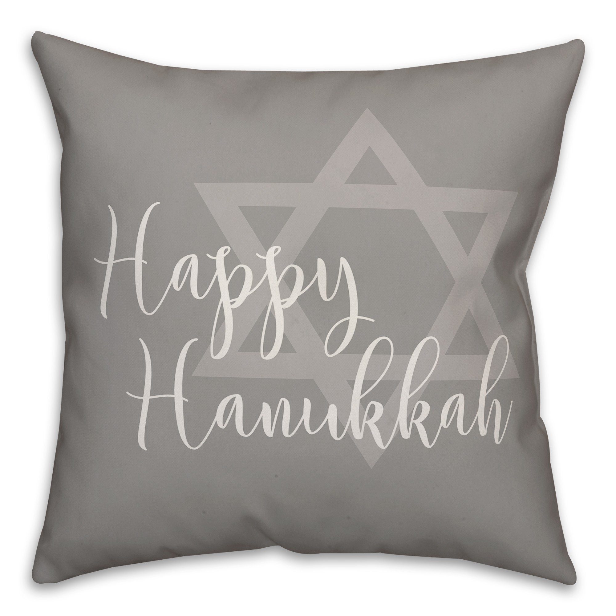 Happy Hanukkah Star of David Pillow