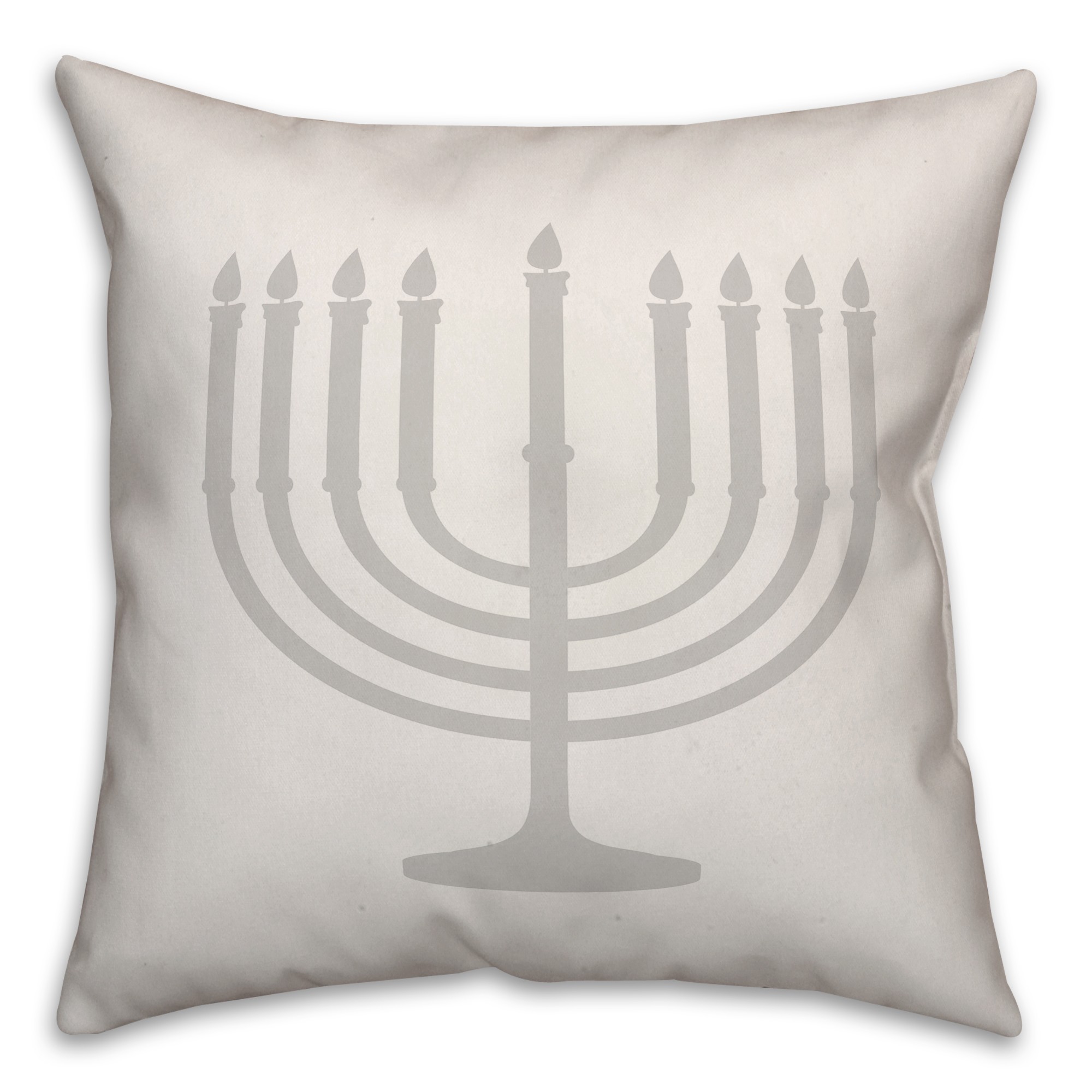 Gray Menorah Pillow