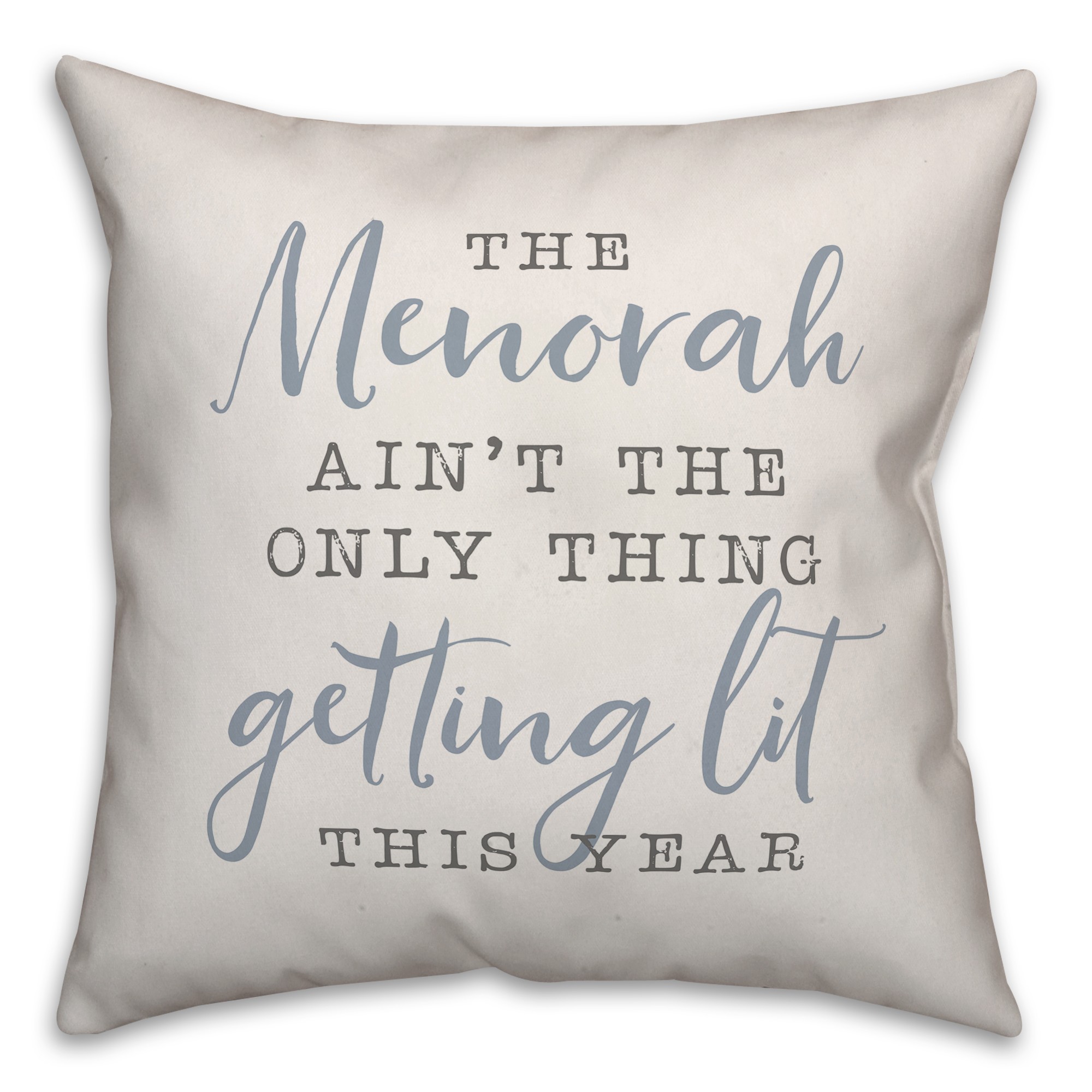 Menorah Getting Lit Pillow