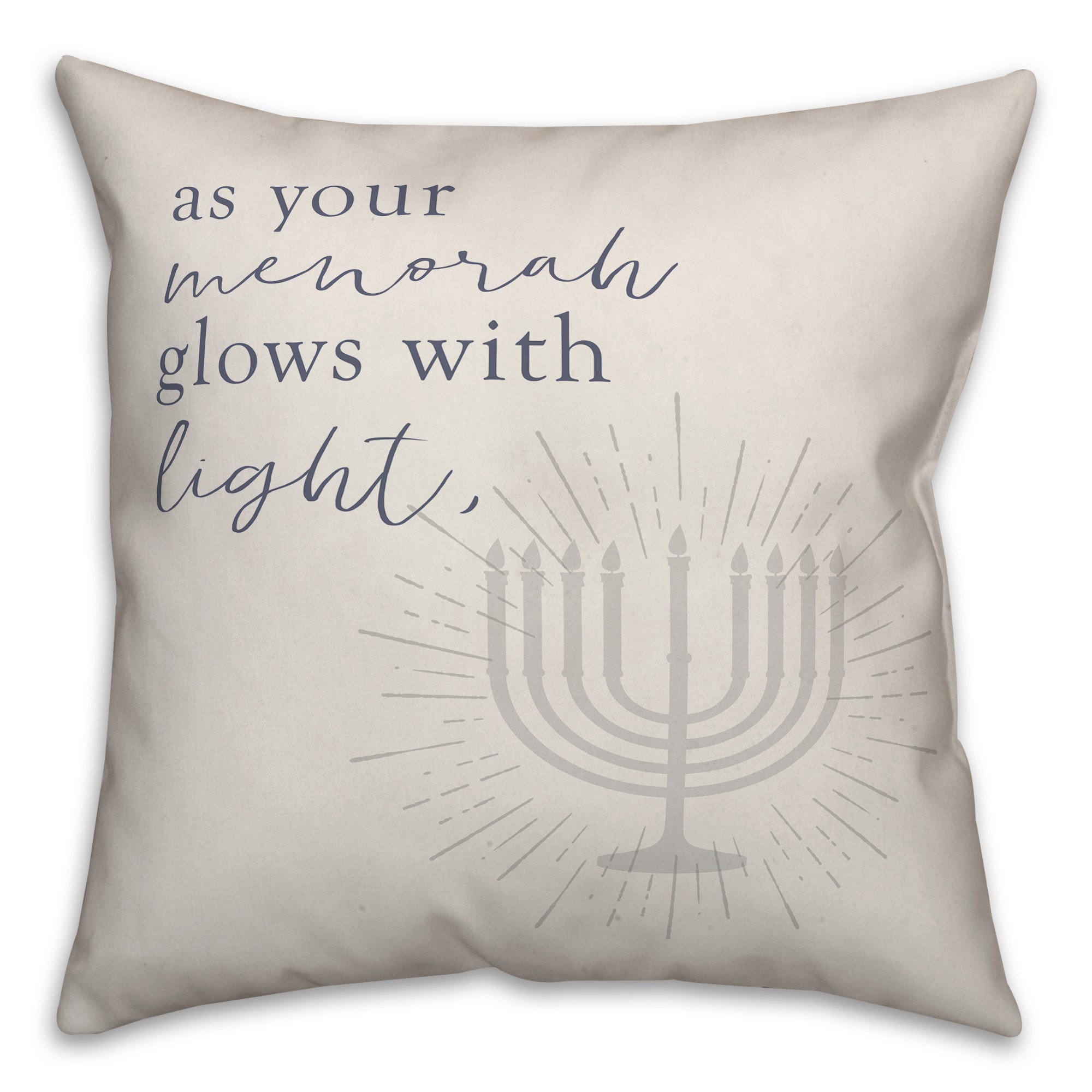 As Your Menorah Glows Pillow