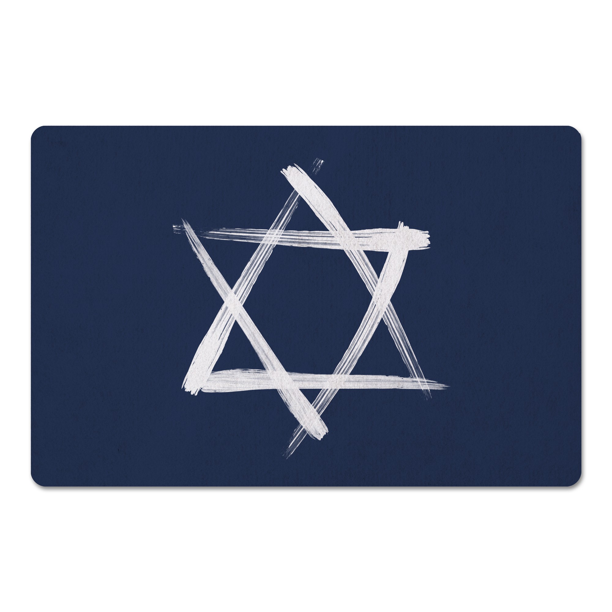 Brush Stroke Star of David 27x18 Floor Mat
