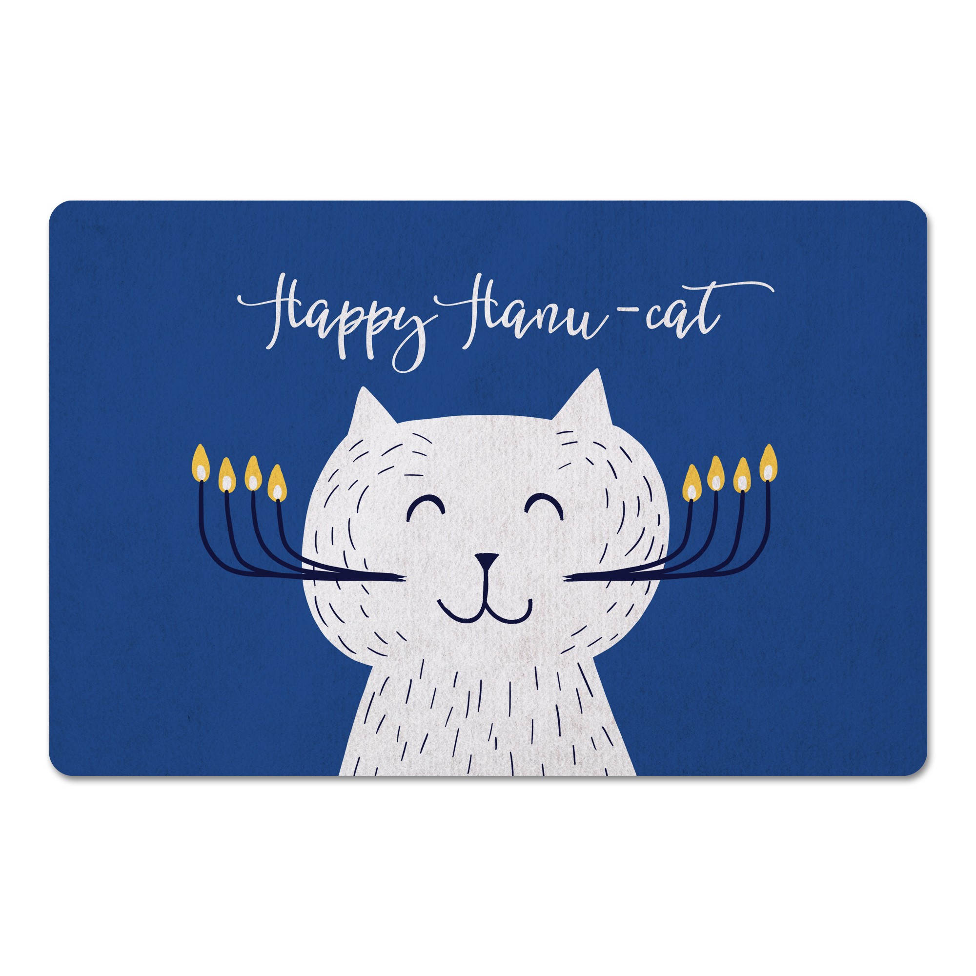 Happy Hanu-Cat 27x18 Floor Mat