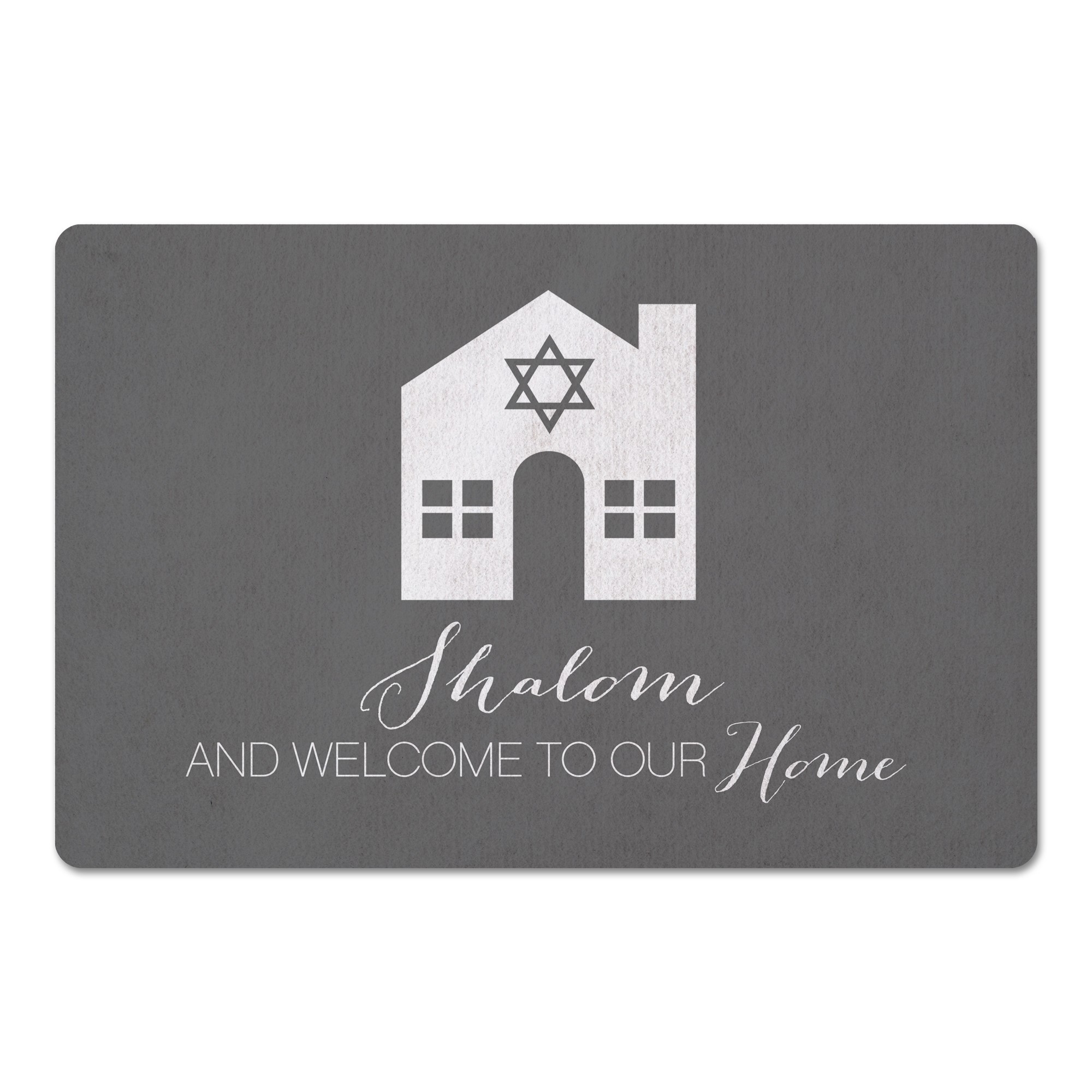 Shalom and Welcome to our Home 27x18 Floor Mat