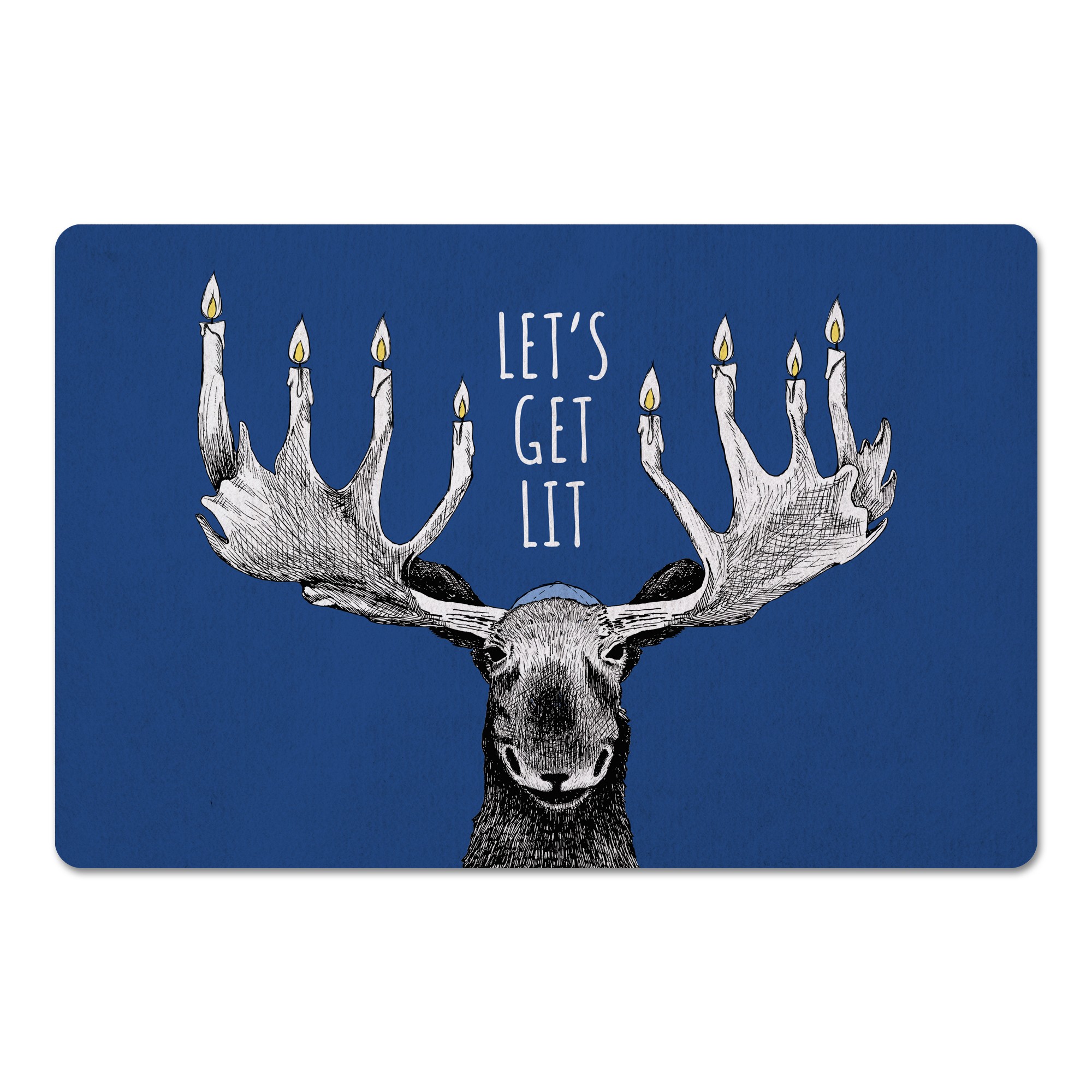 Let's Get Lit Moose 27x18 Floor Mat