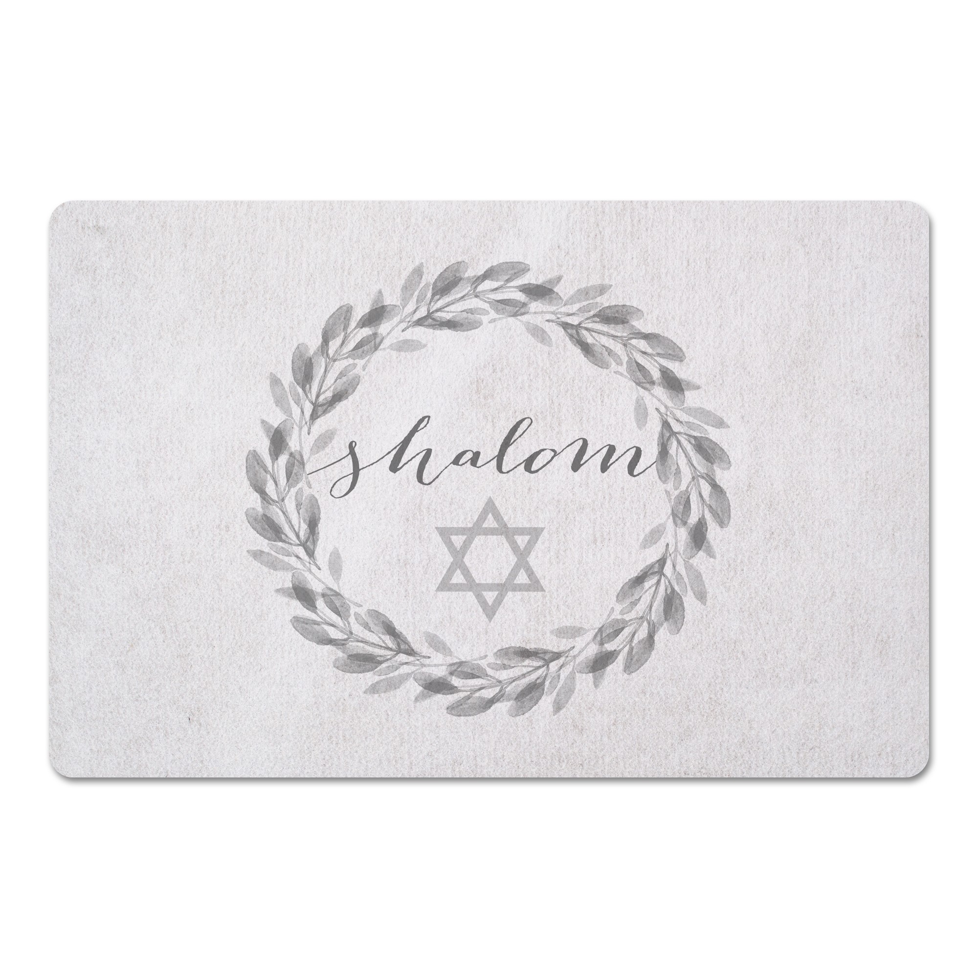 Shalom Wreath 27x18 Floor Mat
