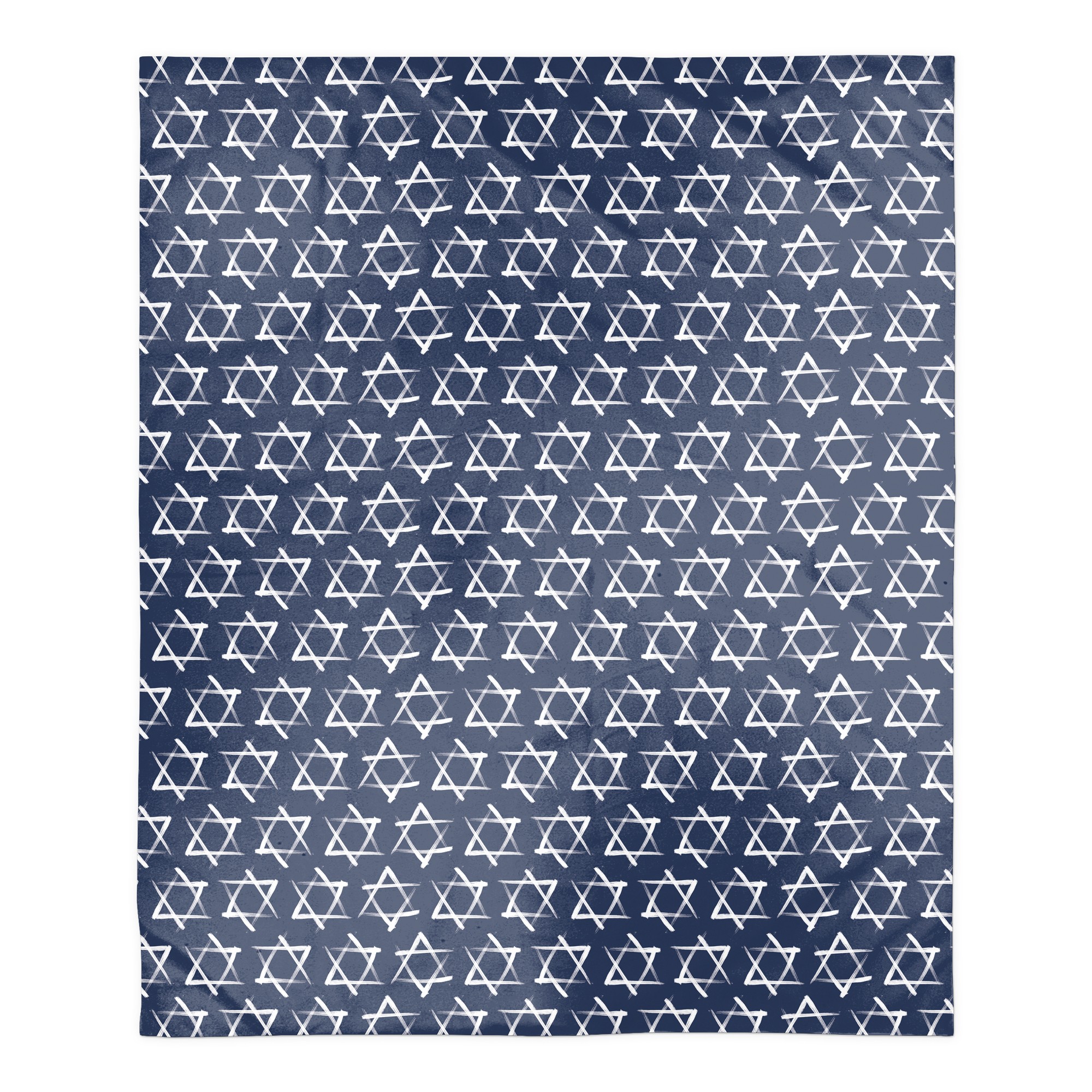 Brush Stroke Star of David 50x60 Sherpa Fleece Blanket