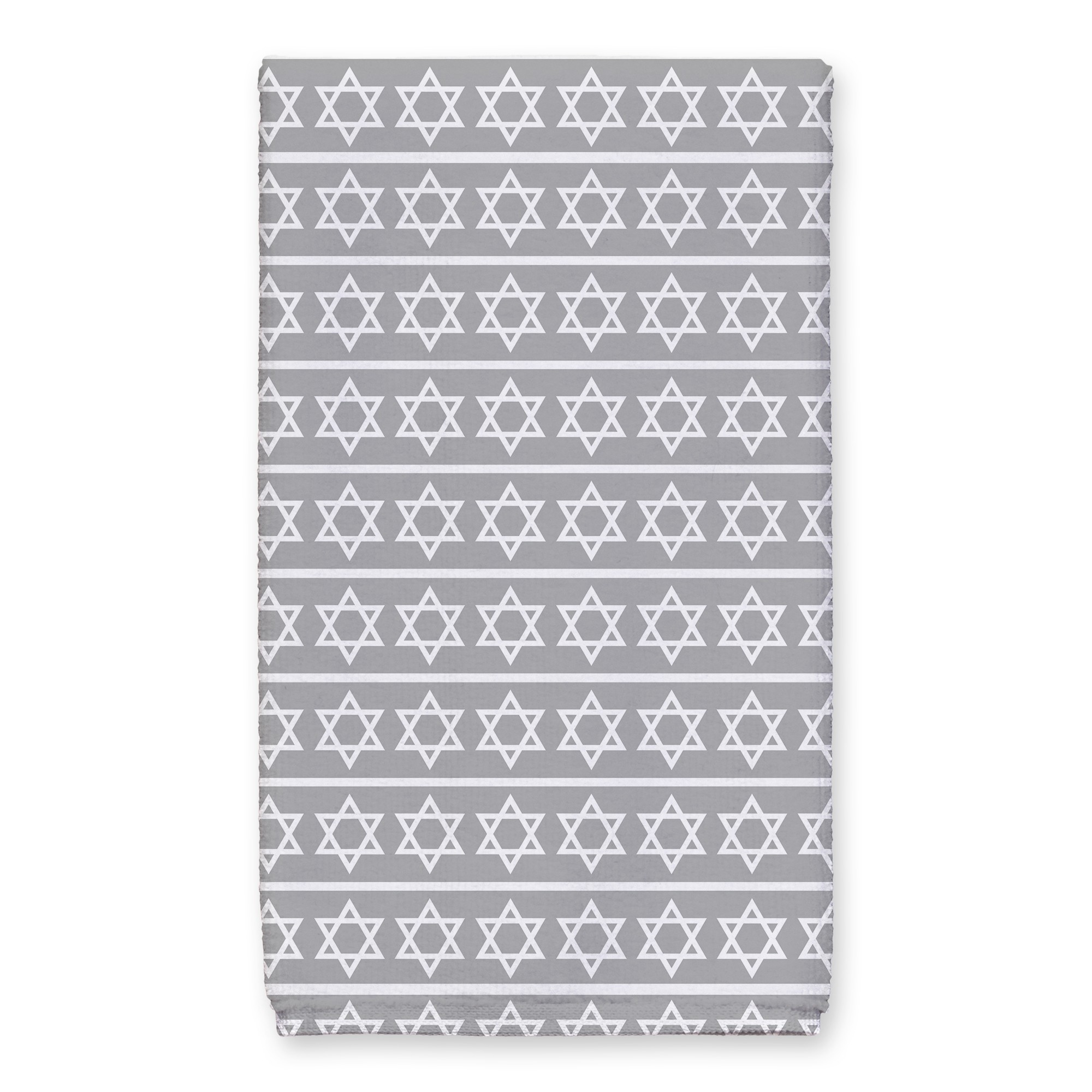 Gray Star of David Pattern 16x25 Towel