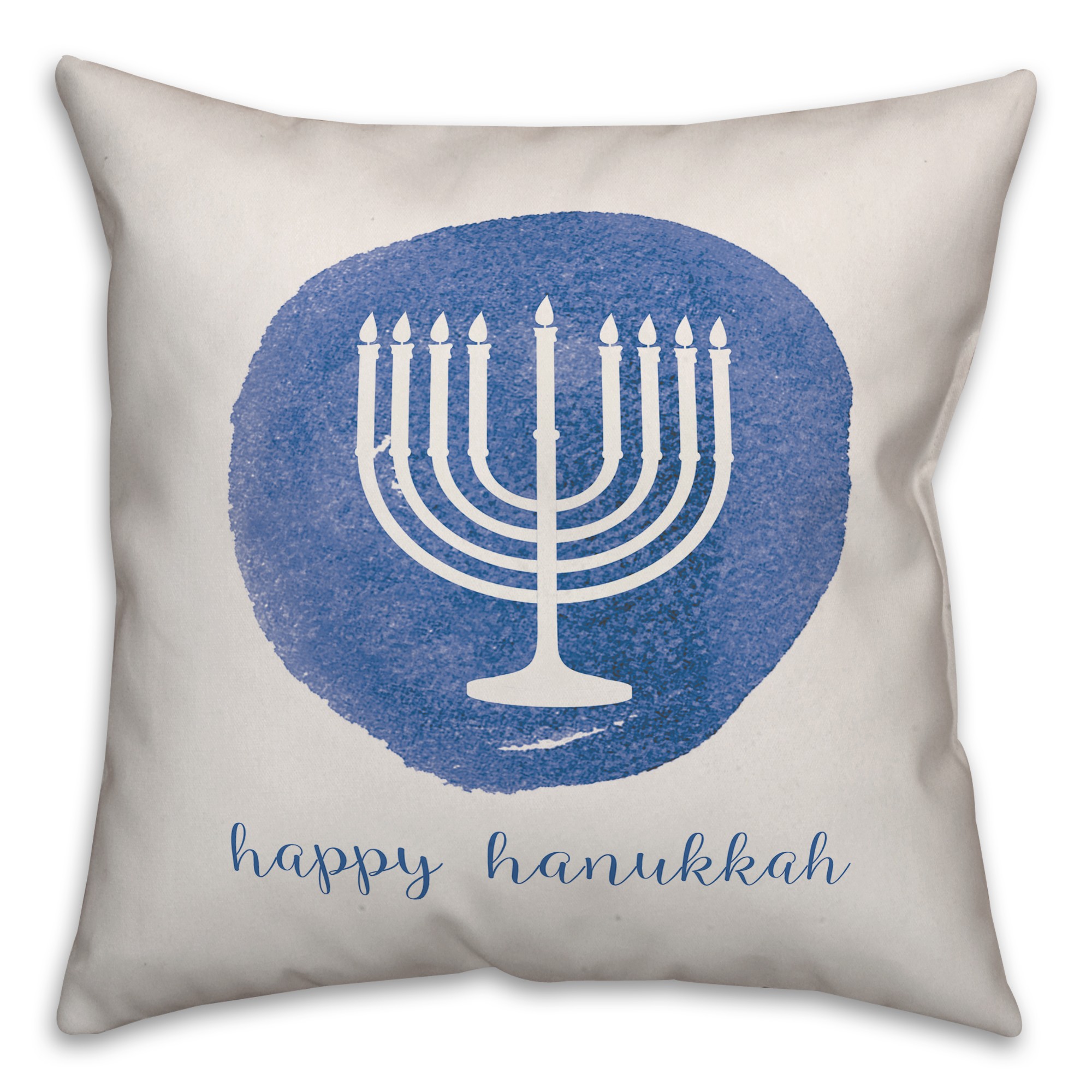 Watercolor Menorah Pillow