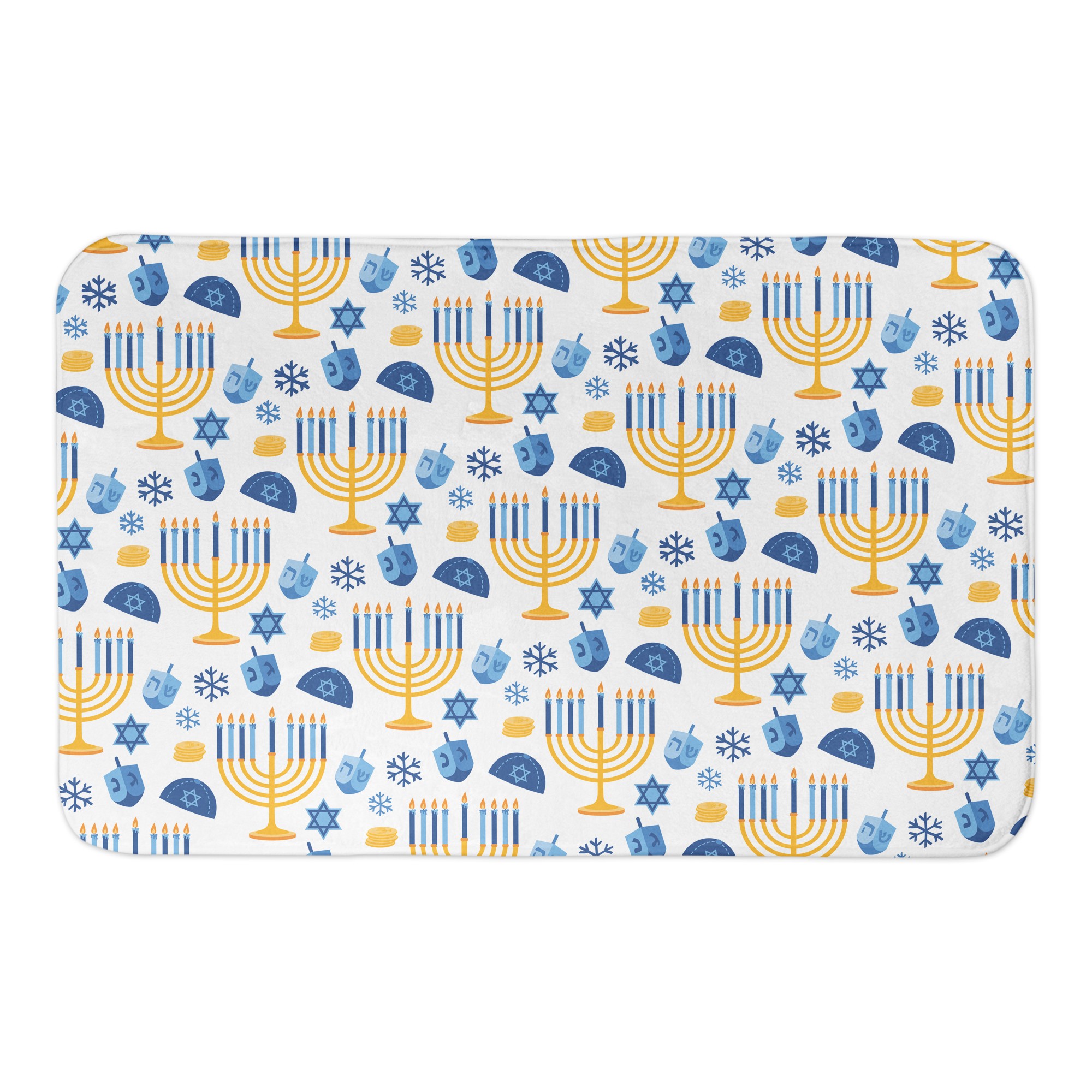 Hanukkah Pattern 34x21 Bath Mat