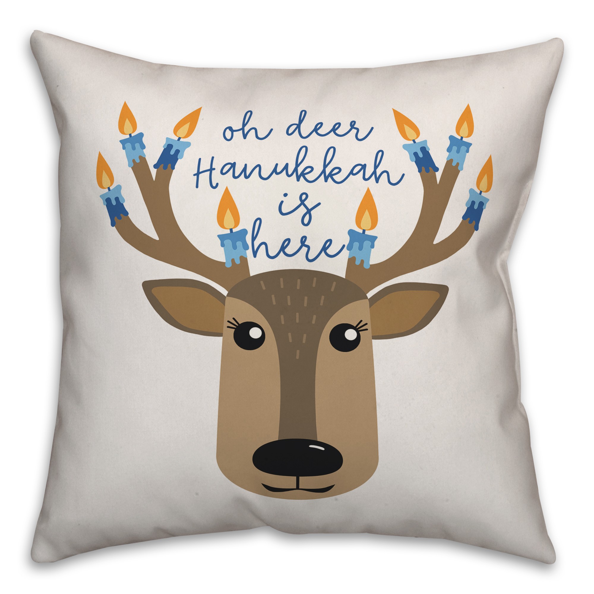 Hanukkah Deer Pillow