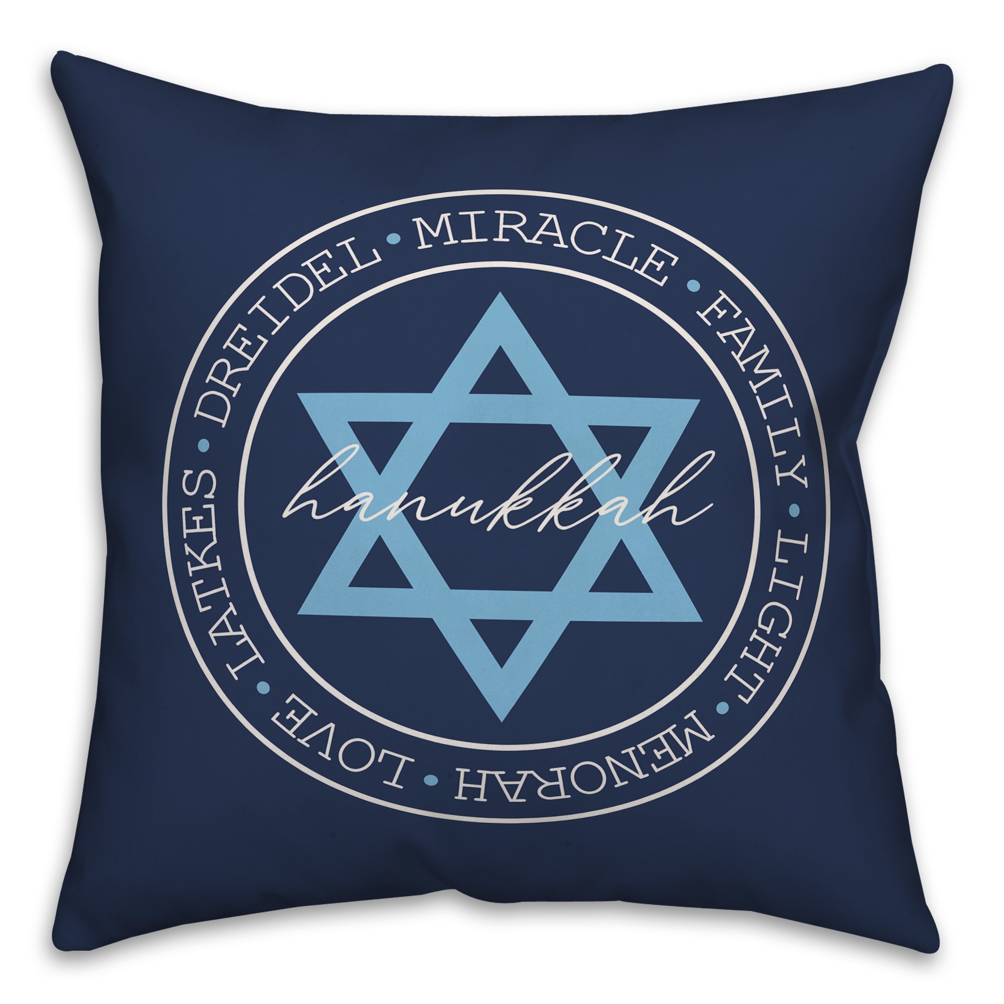 Hanukkah Circle Words Pillow
