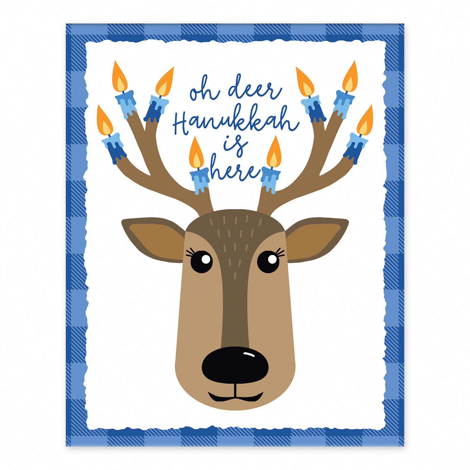 Hanukkah Deer 8x10 Tabletop Canvas