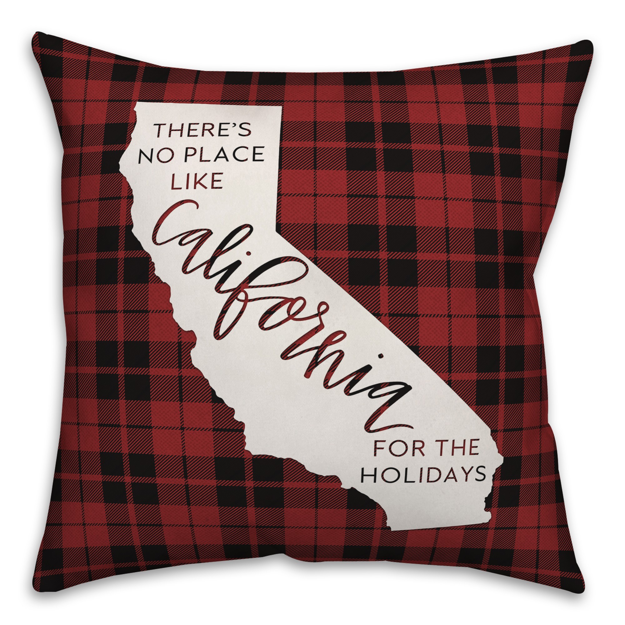 There's No Place Like California For the Holidays Pillow