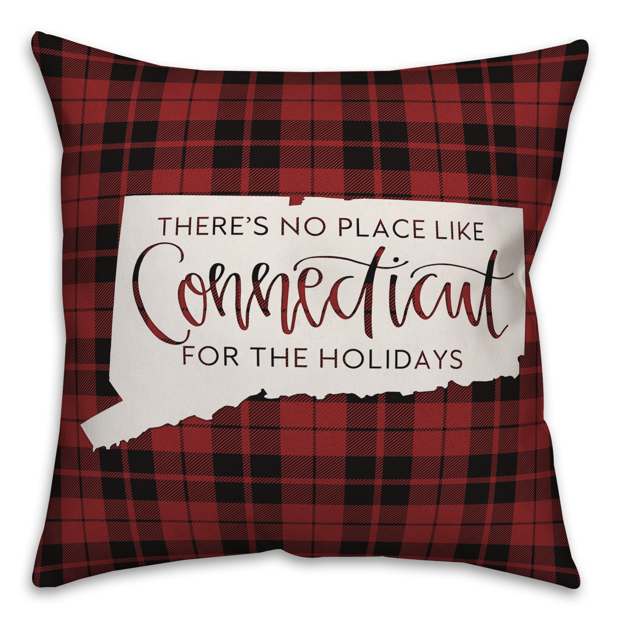 There's No Place Like Connecticut For the Holidays Pillow