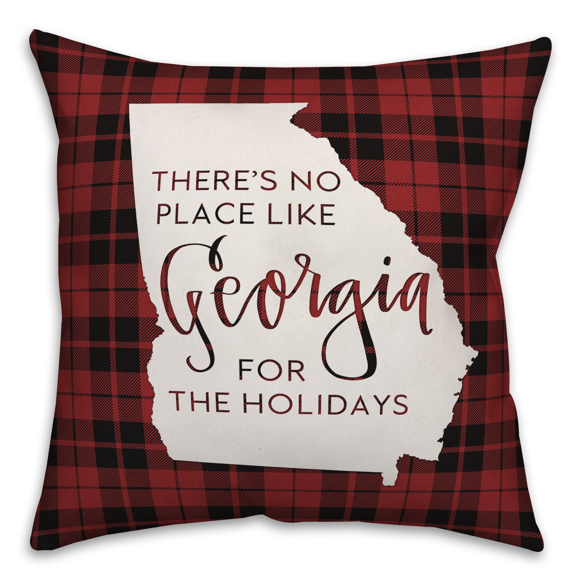 There's No Place Like Georgia For the Holidays Pillow