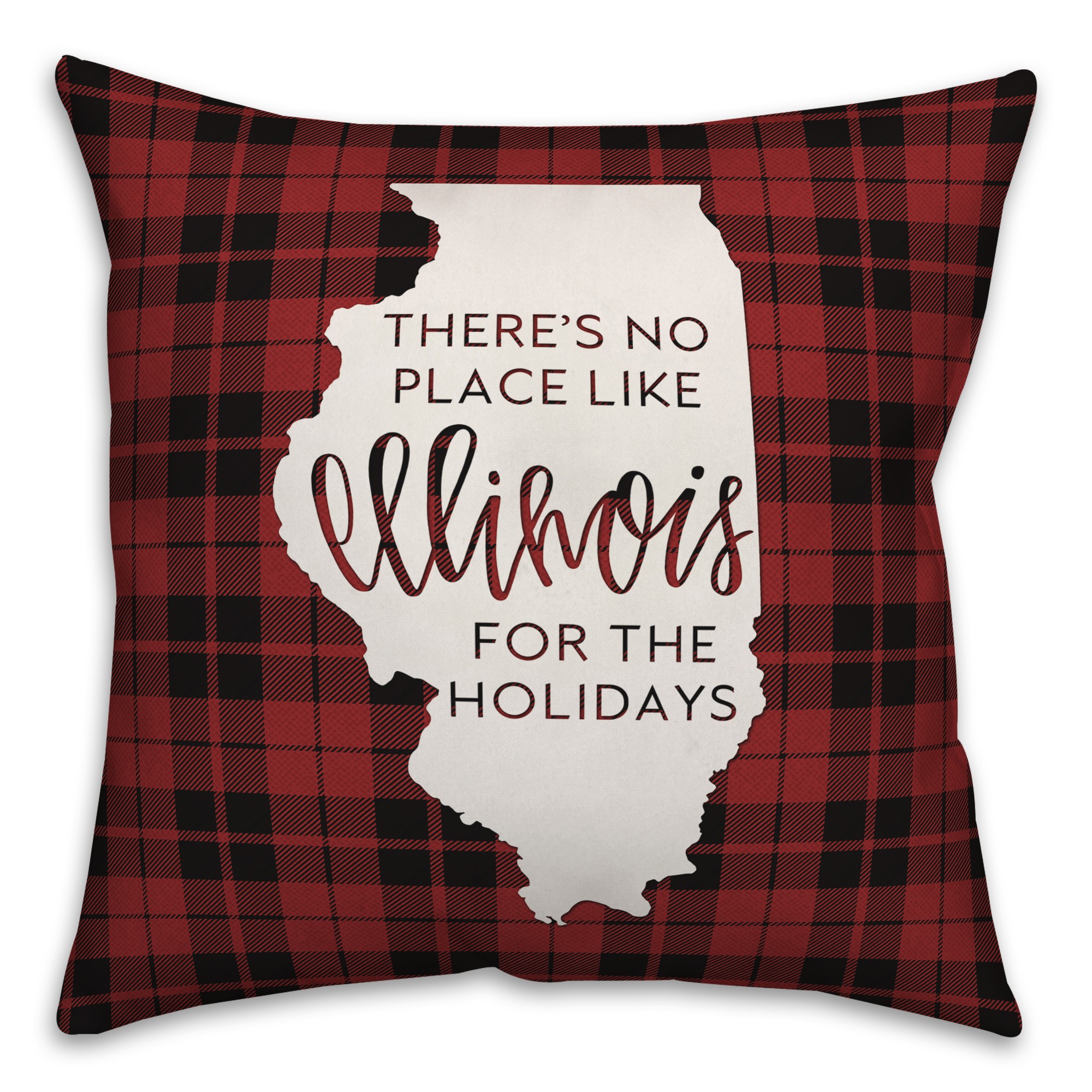 There's No Place Like Illinois For the Holidays Pillow