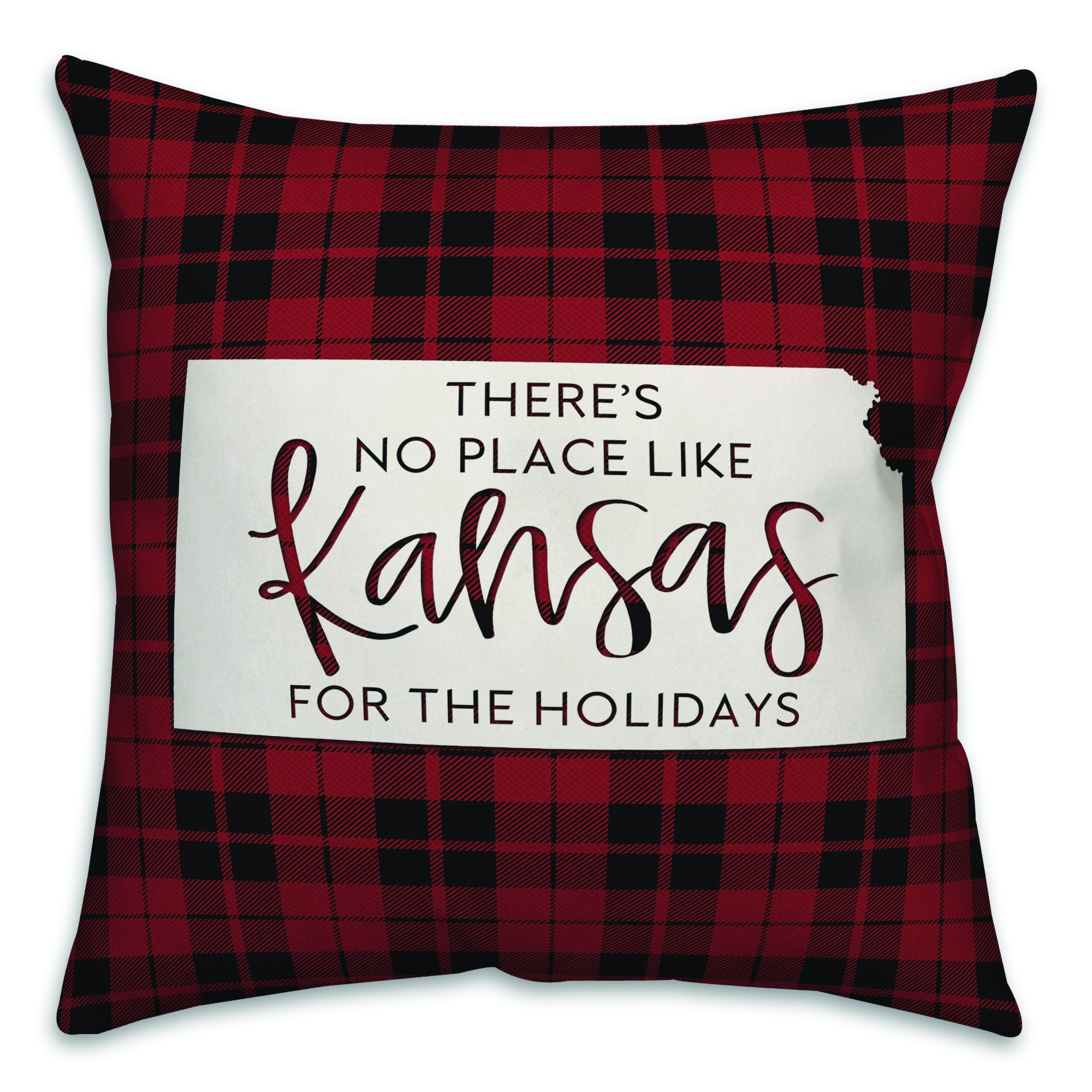 There's No Place Like Kansas For the Holidays Pillow