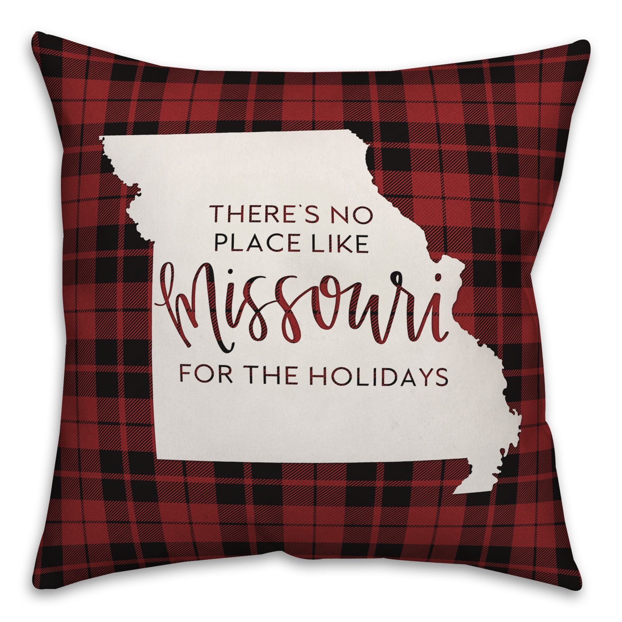 There's No Place Like Missouri For the Holidays Pillow