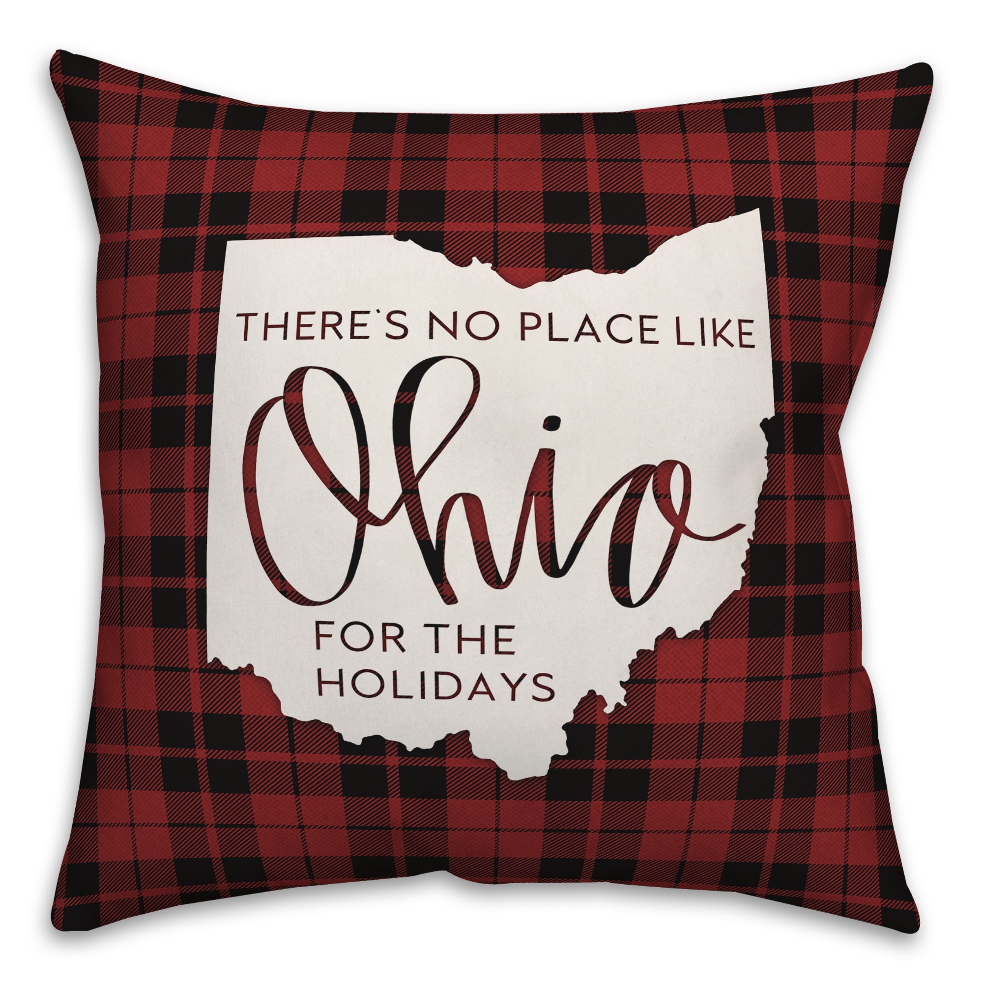 There's No Place Like Ohio For the Holidays Pillow