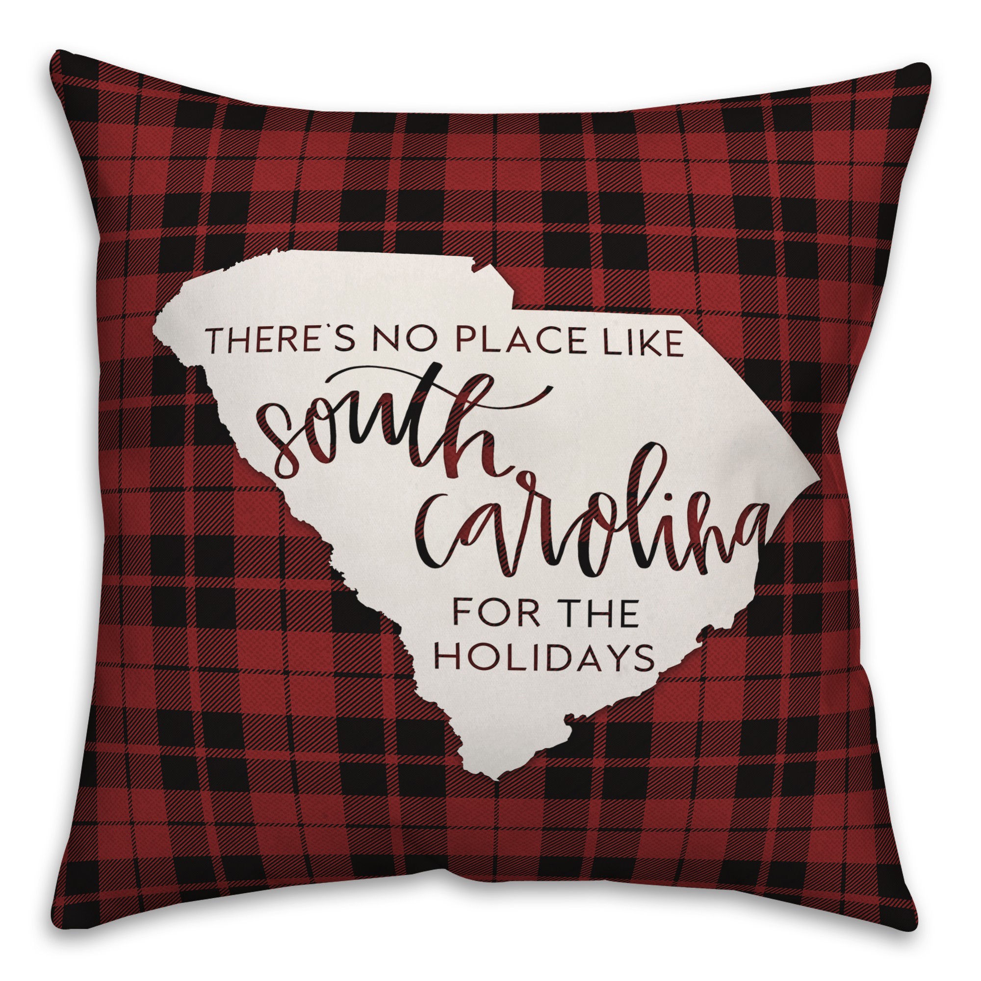 There's No Place Like South Carolina For the Holidays Pillow