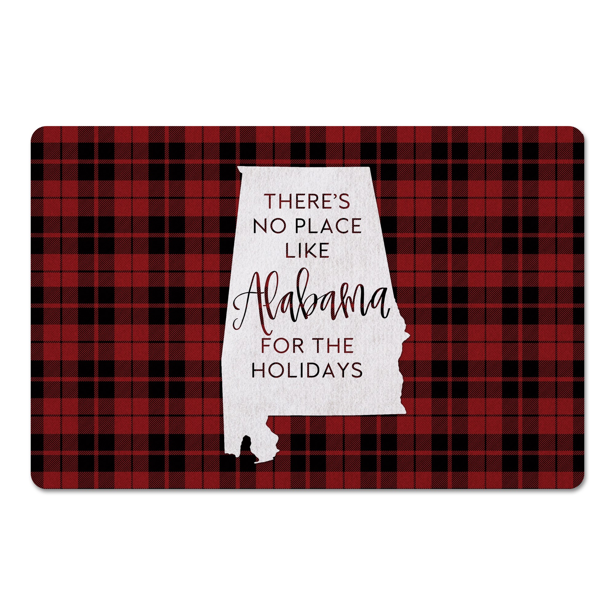 There's No Place Like Alabama For the Holidays 27x18 Floor Mat