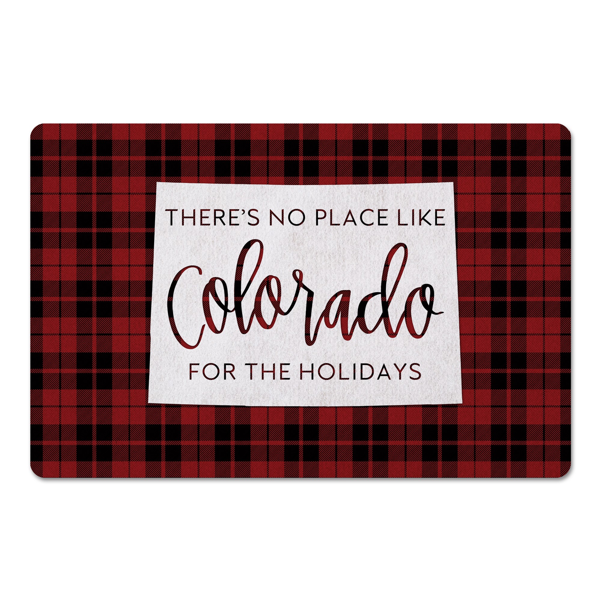 There's No Place Like Colorado For the Holidays 27x18 Floor Mat