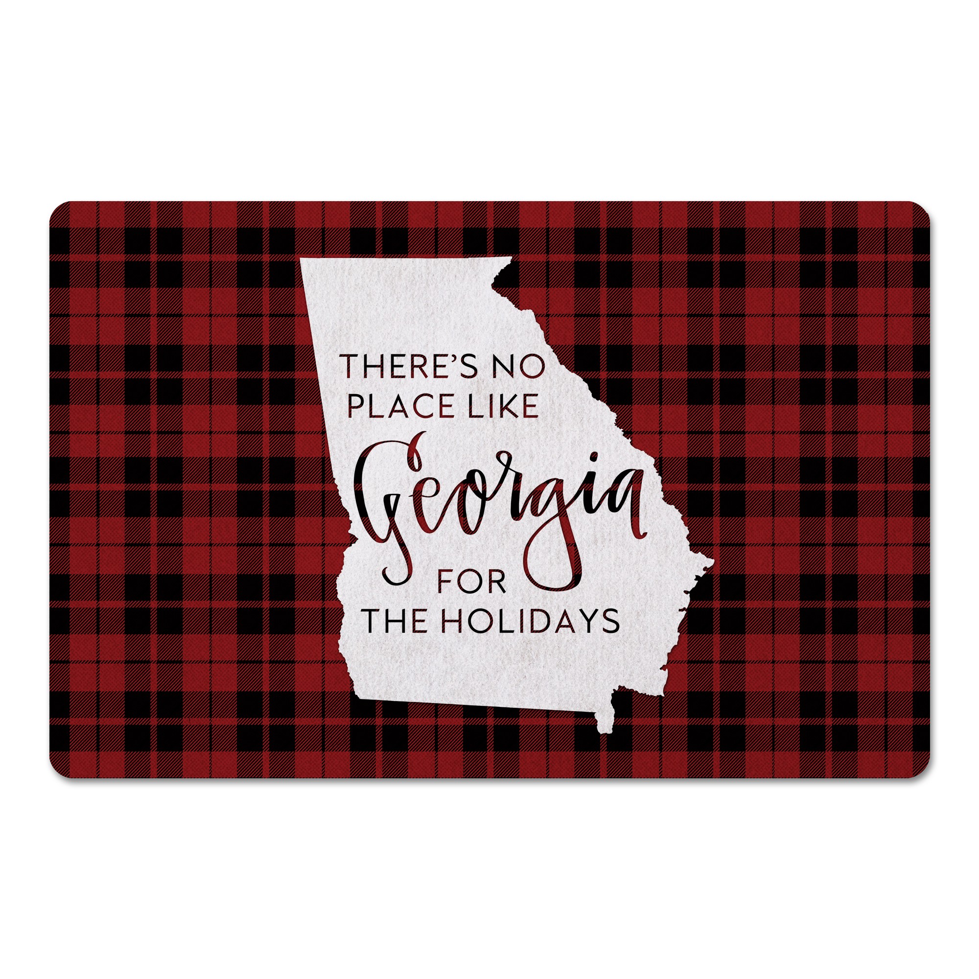 There's No Place Like Georgia For the Holidays 27x18 Floor Mat
