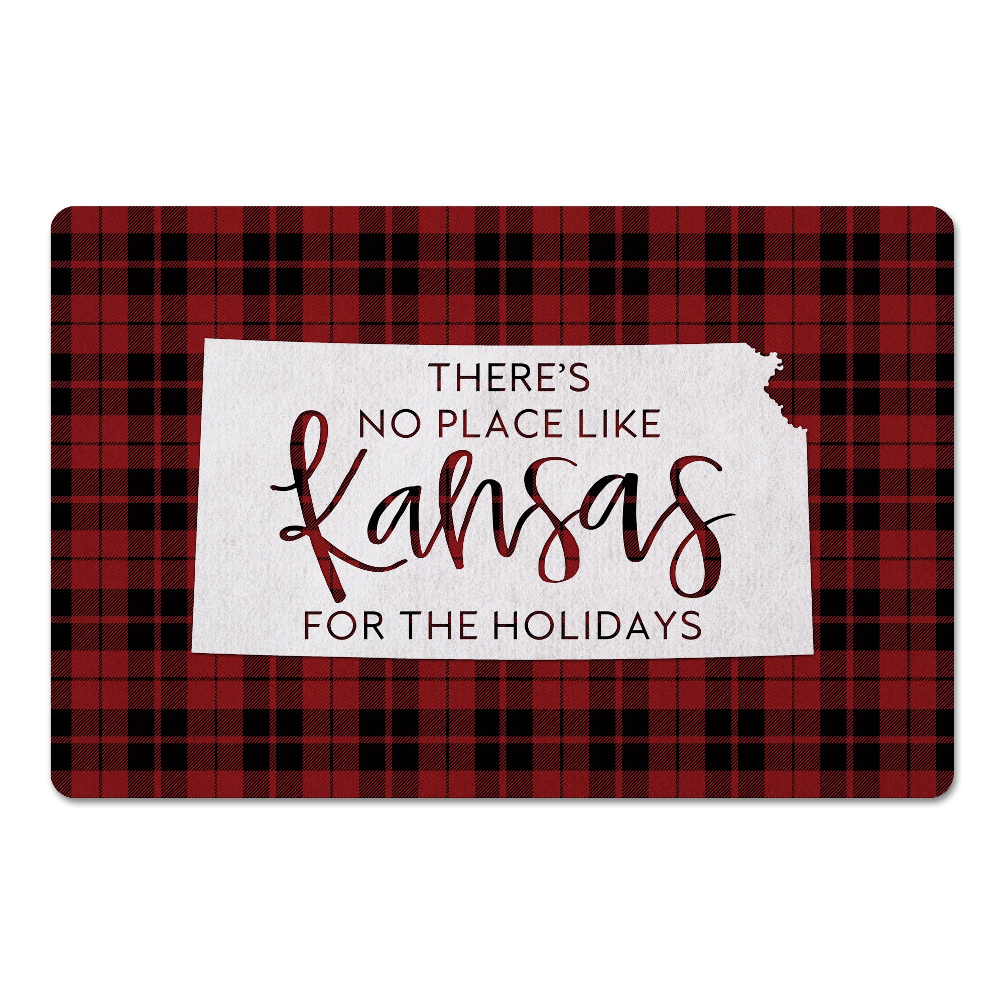 There's No Place Like Kansas For the Holidays 27x18 Floor Mat
