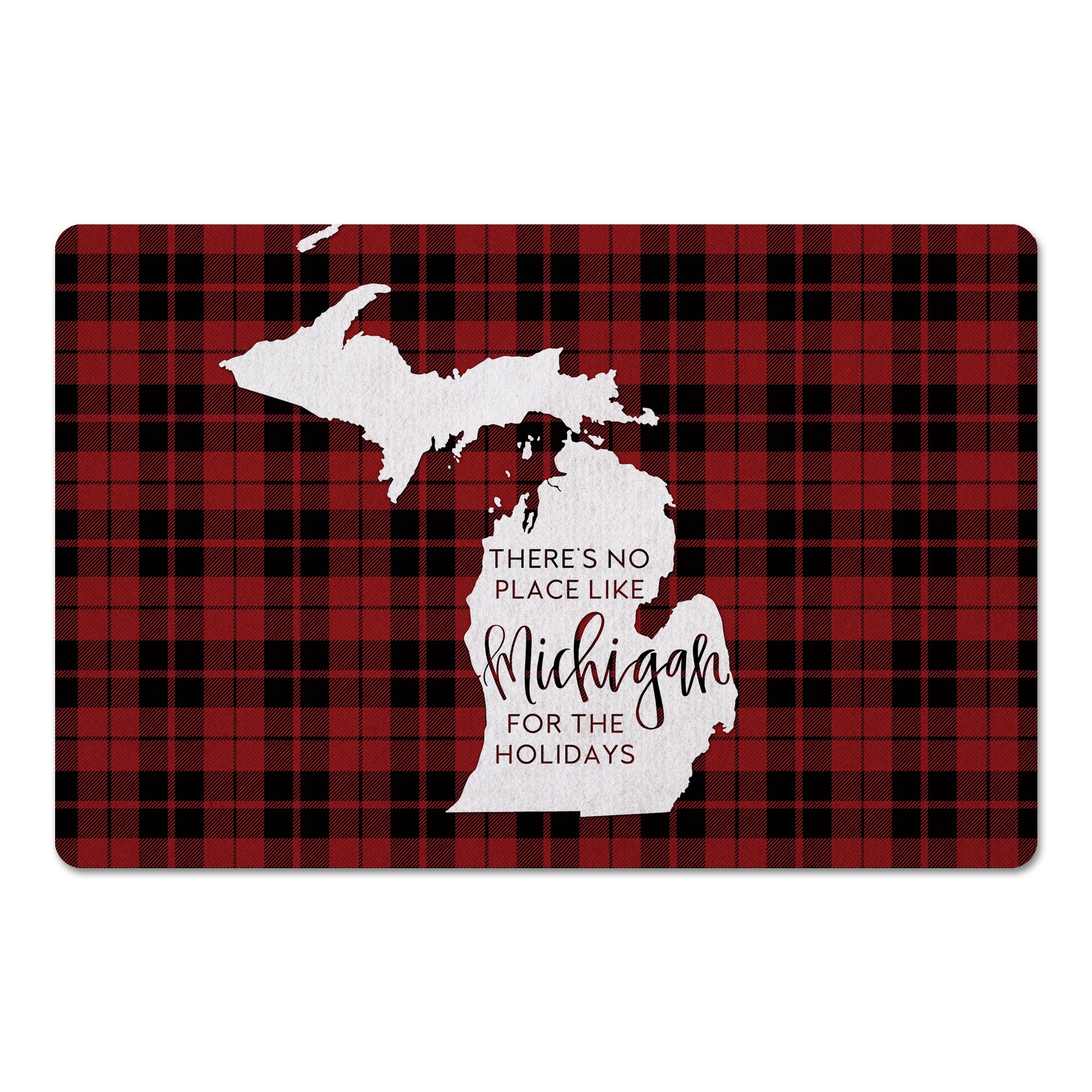 There's No Place Like Michigan For the Holidays 27x18 Floor Mat