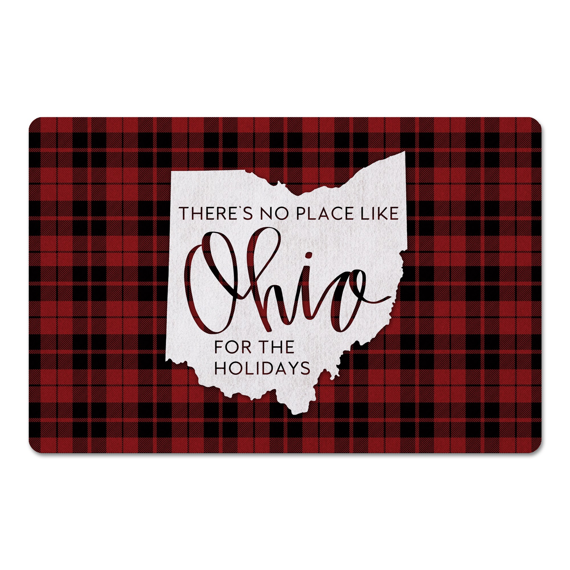 There's No Place Like Ohio For the Holidays 27x18 Floor Mat