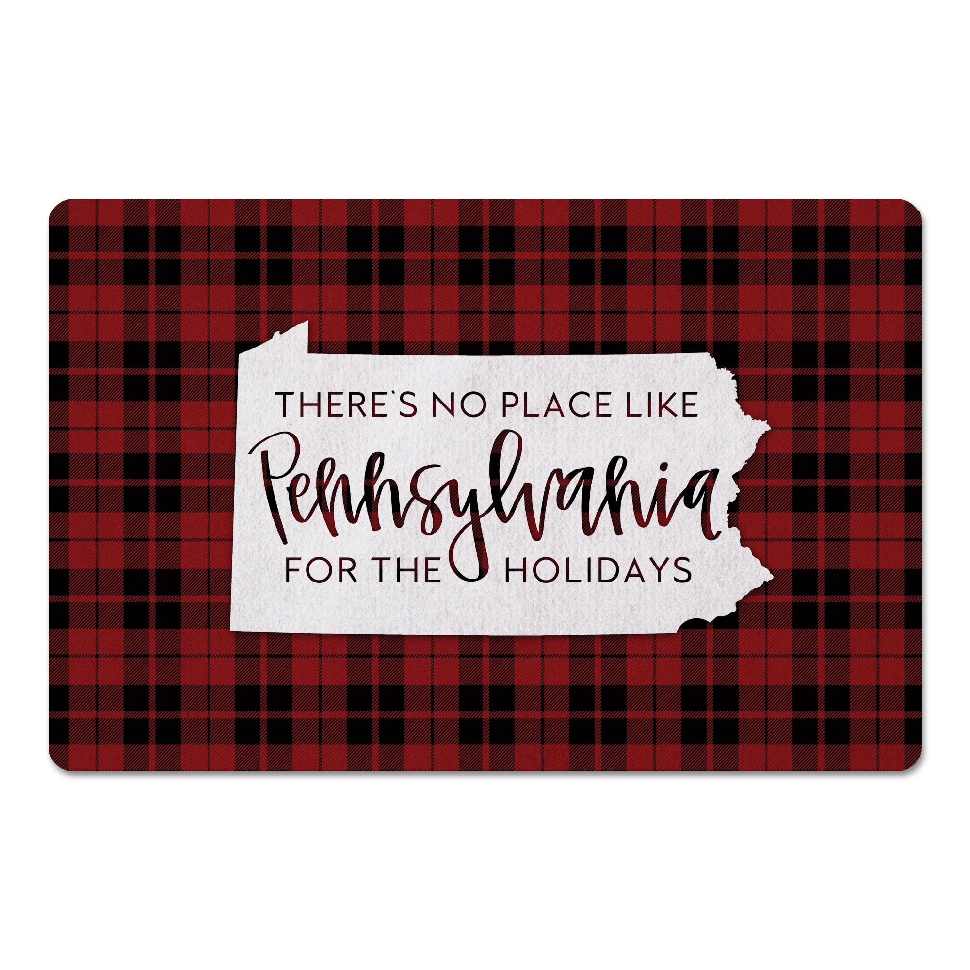 There's No Place Like Pennsylvania For the Holidays 27x18 Floor Mat